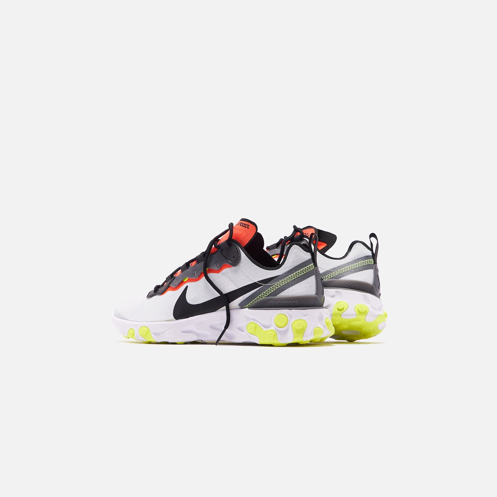 Nike React Element 55 SE - Pure Platinum / Black / Dark Grey / Bright Crimson