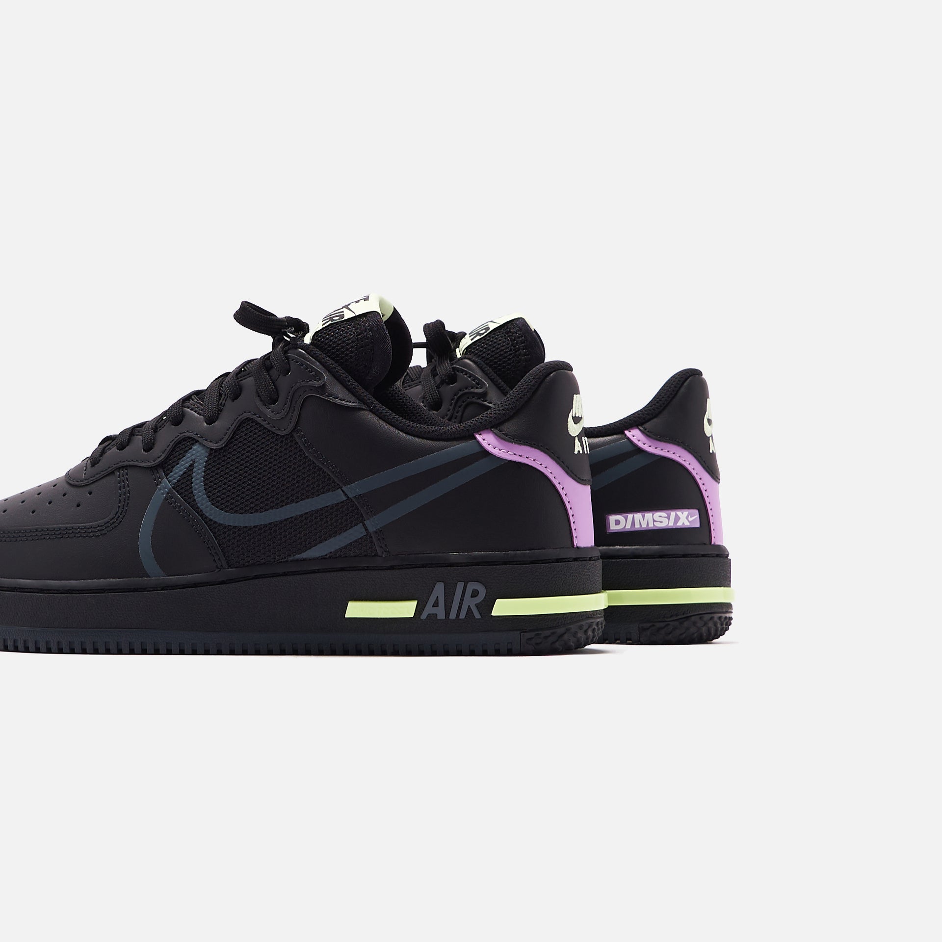 Nike Air Force 1 React - Black / Anthracite / Violet Star / Barely Volt