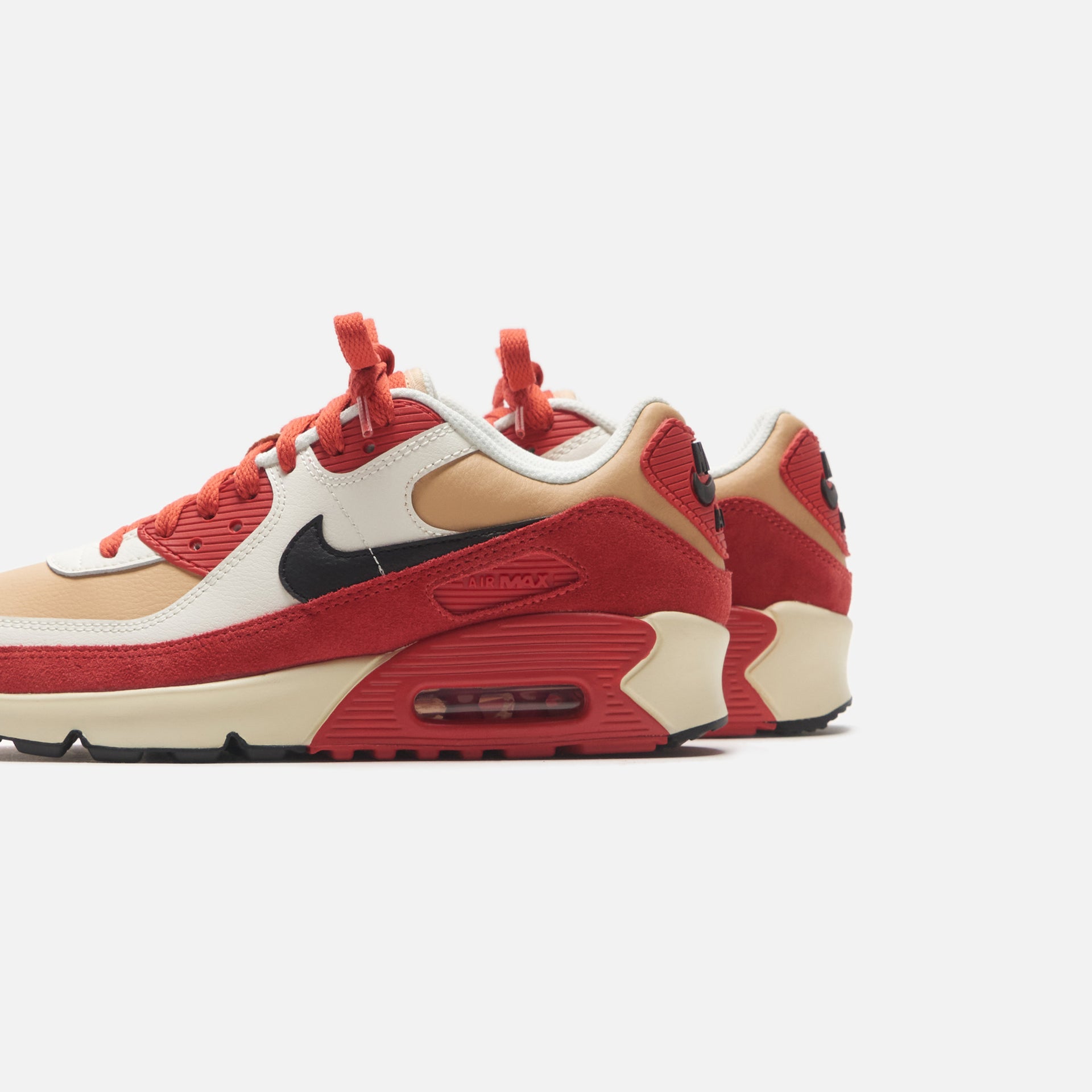 Nike Grade School Air Max 90 LTR - Sesame / Black / Red / Clay / Sail
