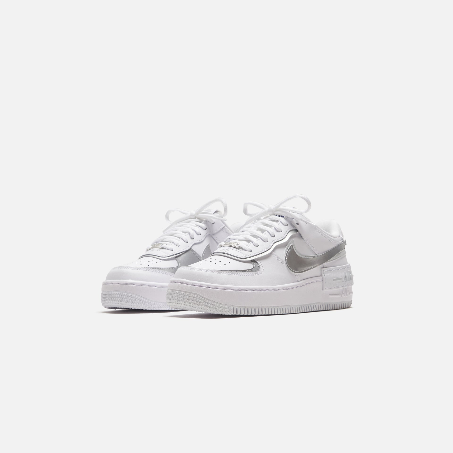 Nike Wmns Air Force 1 - White / Pure Platinum / Blackened Blue / Metallic Silver