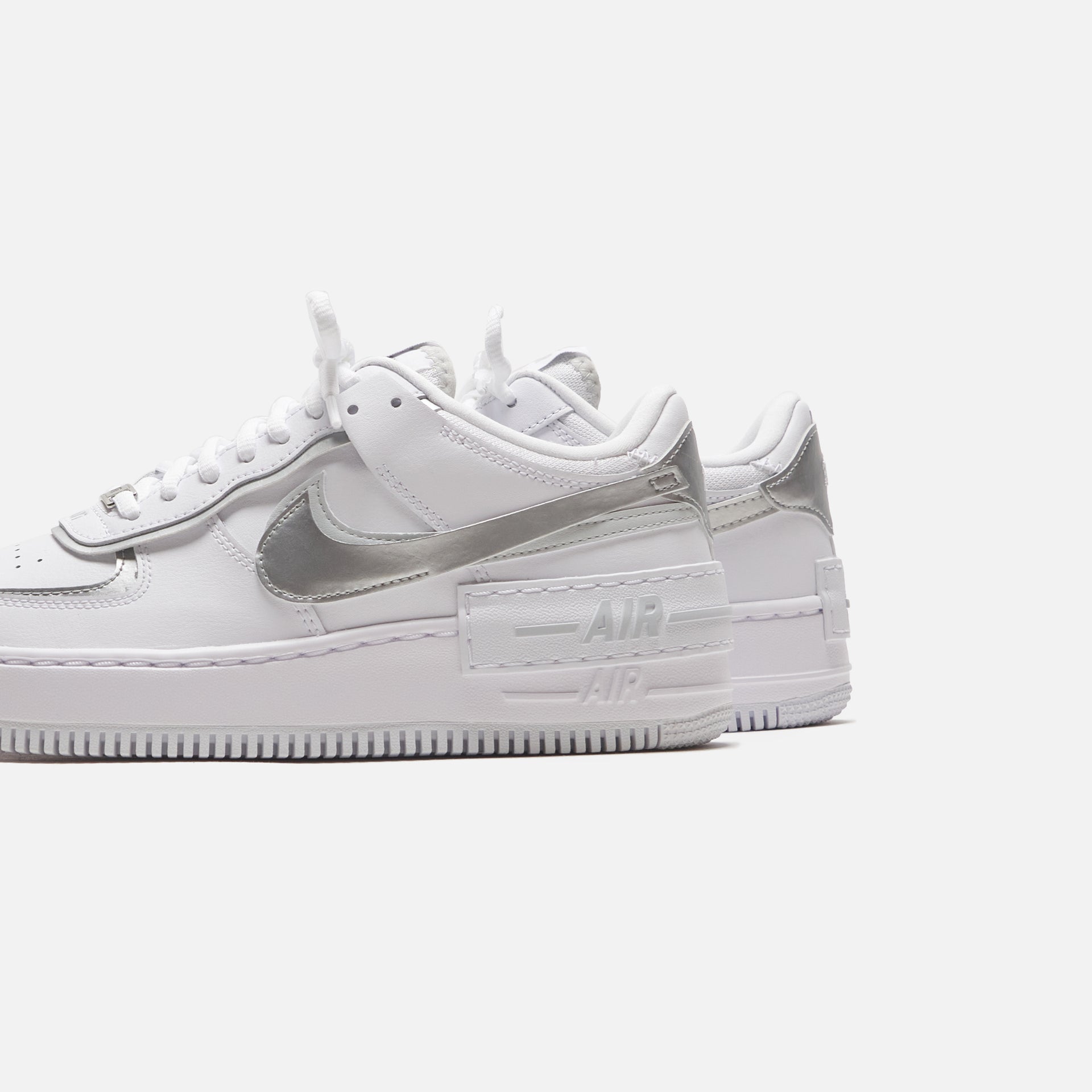 Nike Wmns Air Force 1 - White / Pure Platinum / Blackened Blue / Metallic Silver