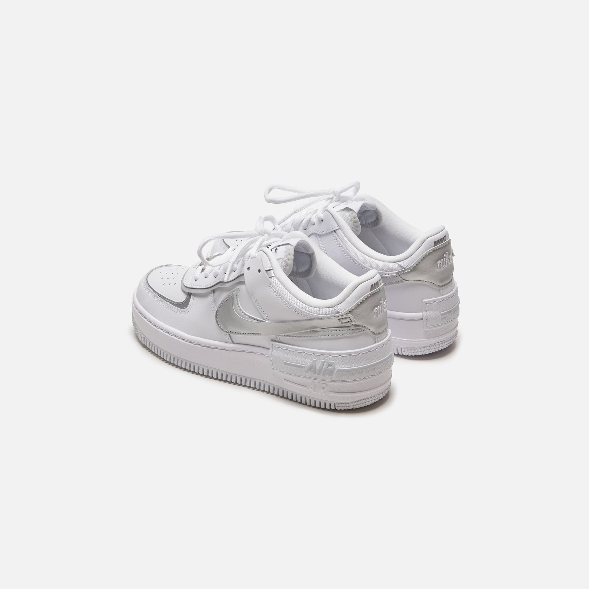 Nike Wmns Air Force 1 - White / Pure Platinum / Blackened Blue / Metallic Silver