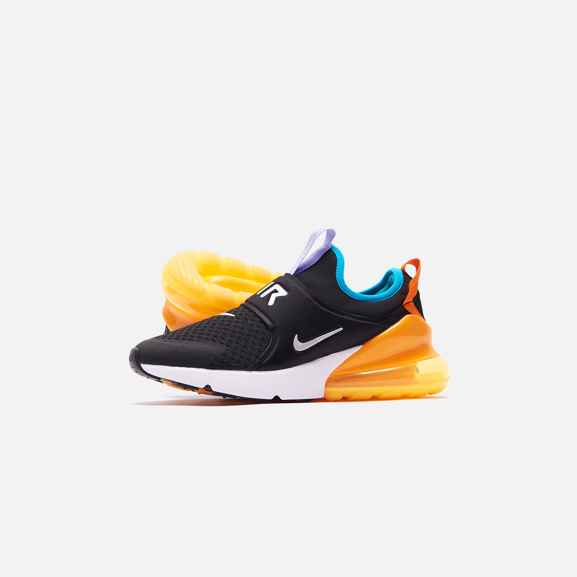 Nike Grade School Air Max 270 - Extreme Black / Metallic Silver / Orange
