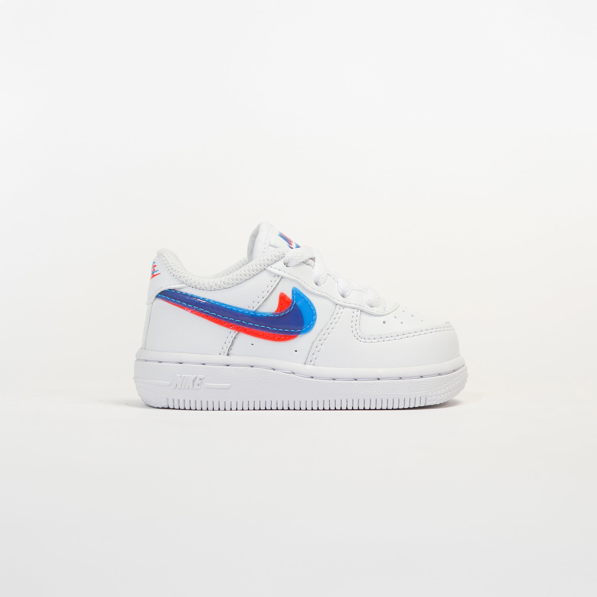 Nike Toddler Air Force 1 Lv8 Ksa White Blue Hero Bright Crimson Kith