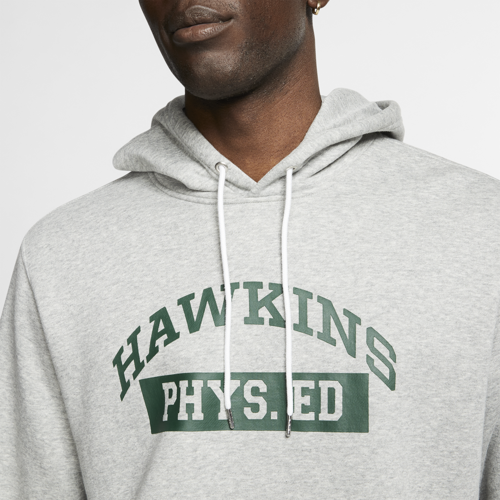 nike stranger things hoodie grey