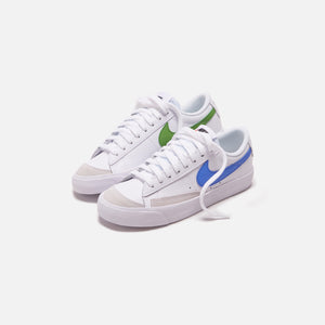 Nike Blazer Low `77 Grade School - White  / Chlorophyll / Black / Medium Blue
