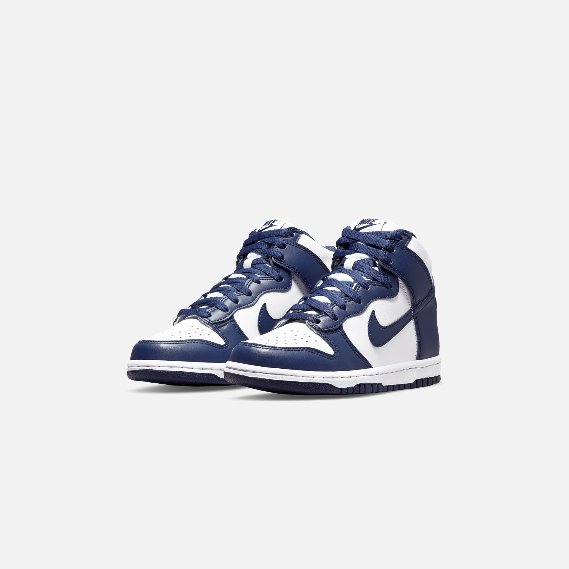 Nike Grade School Dunk High - White / Midnight Navy / Total Orange