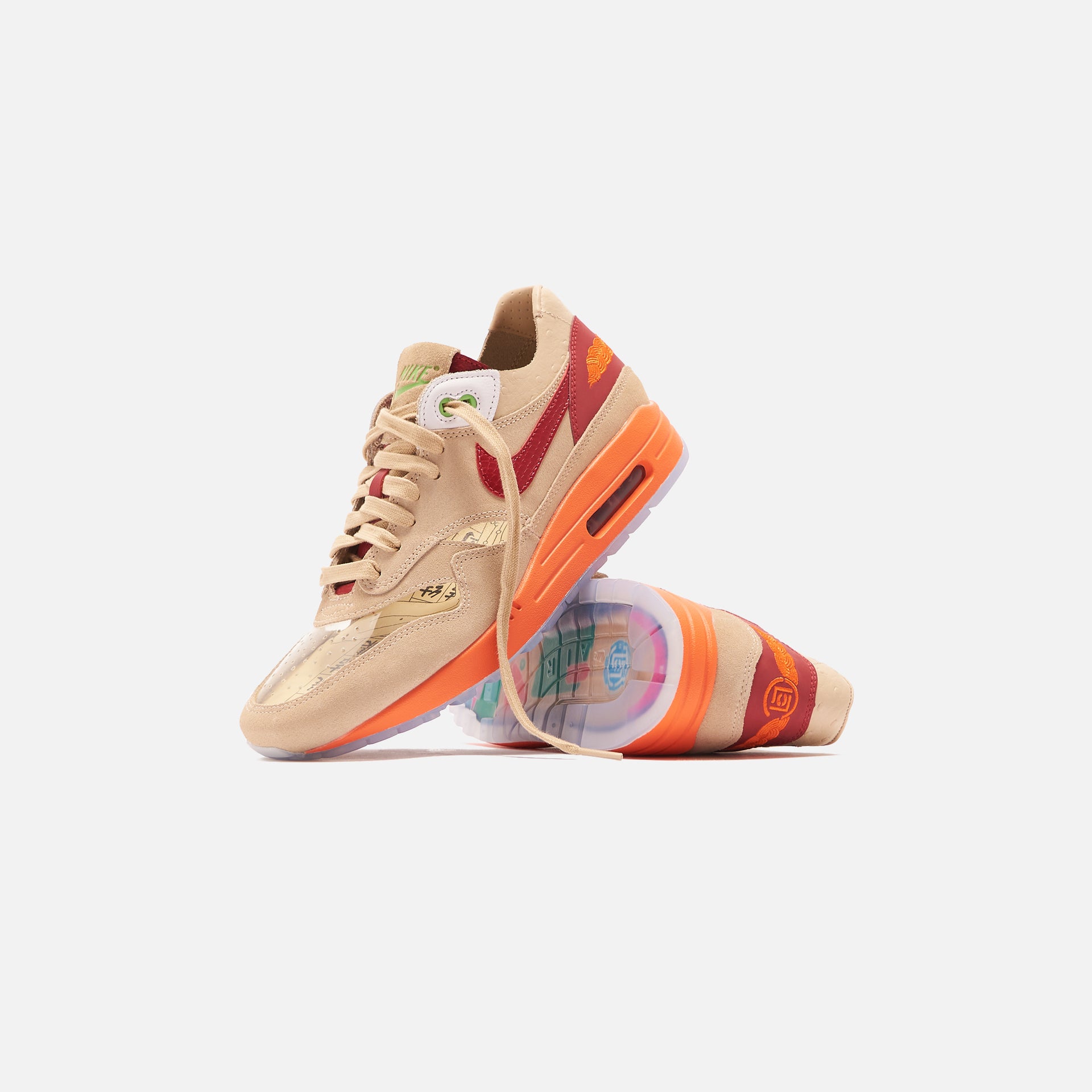 Nike x CLOT Air Max 1 - Net / Deep Red / Orange Blaze