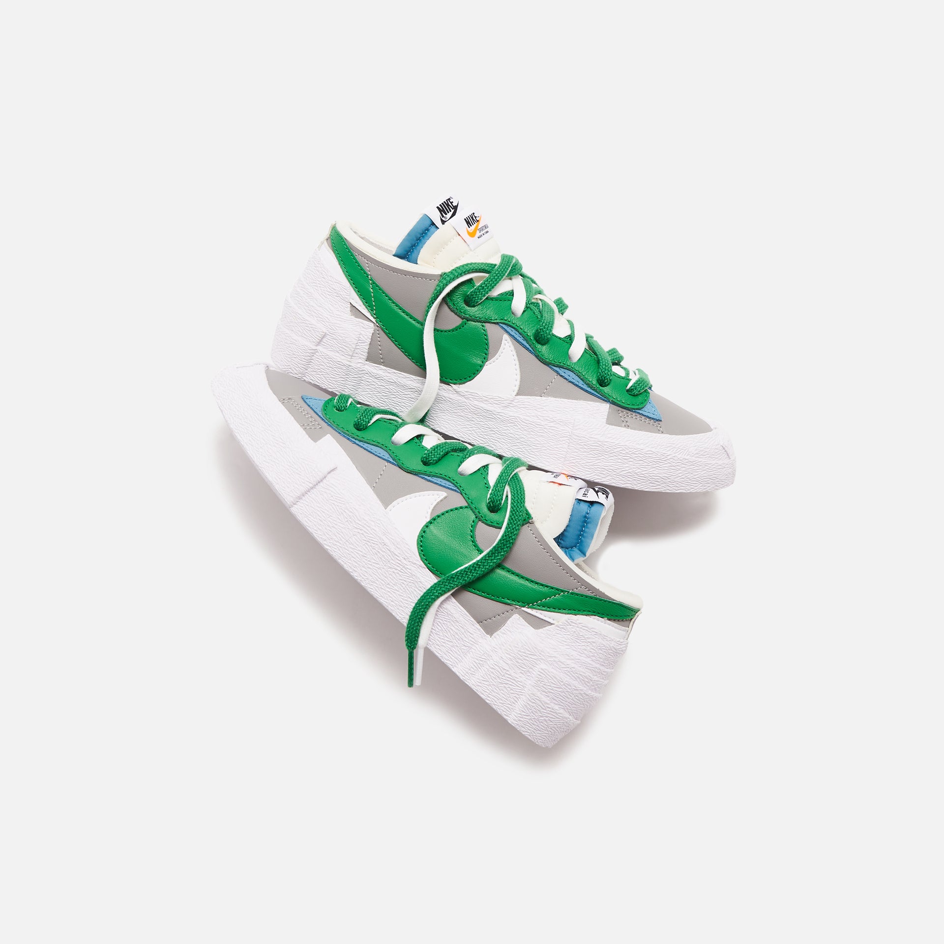 Nike x Sacai Blazer Low - Medium Grey / Classic Green / White