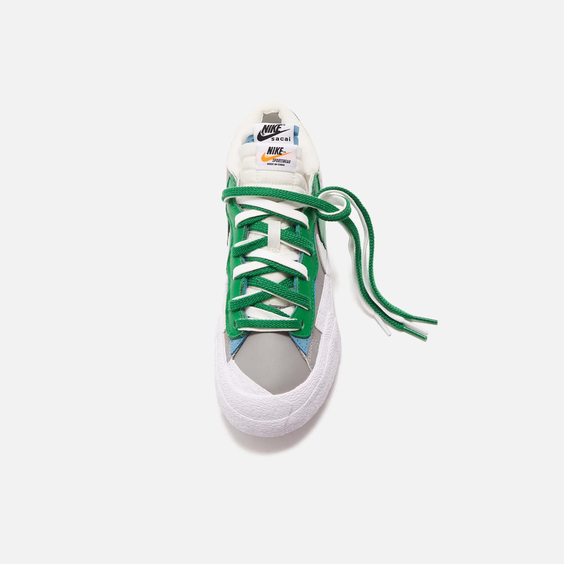 Nike x Sacai Blazer Low - Medium Grey / Classic Green / White