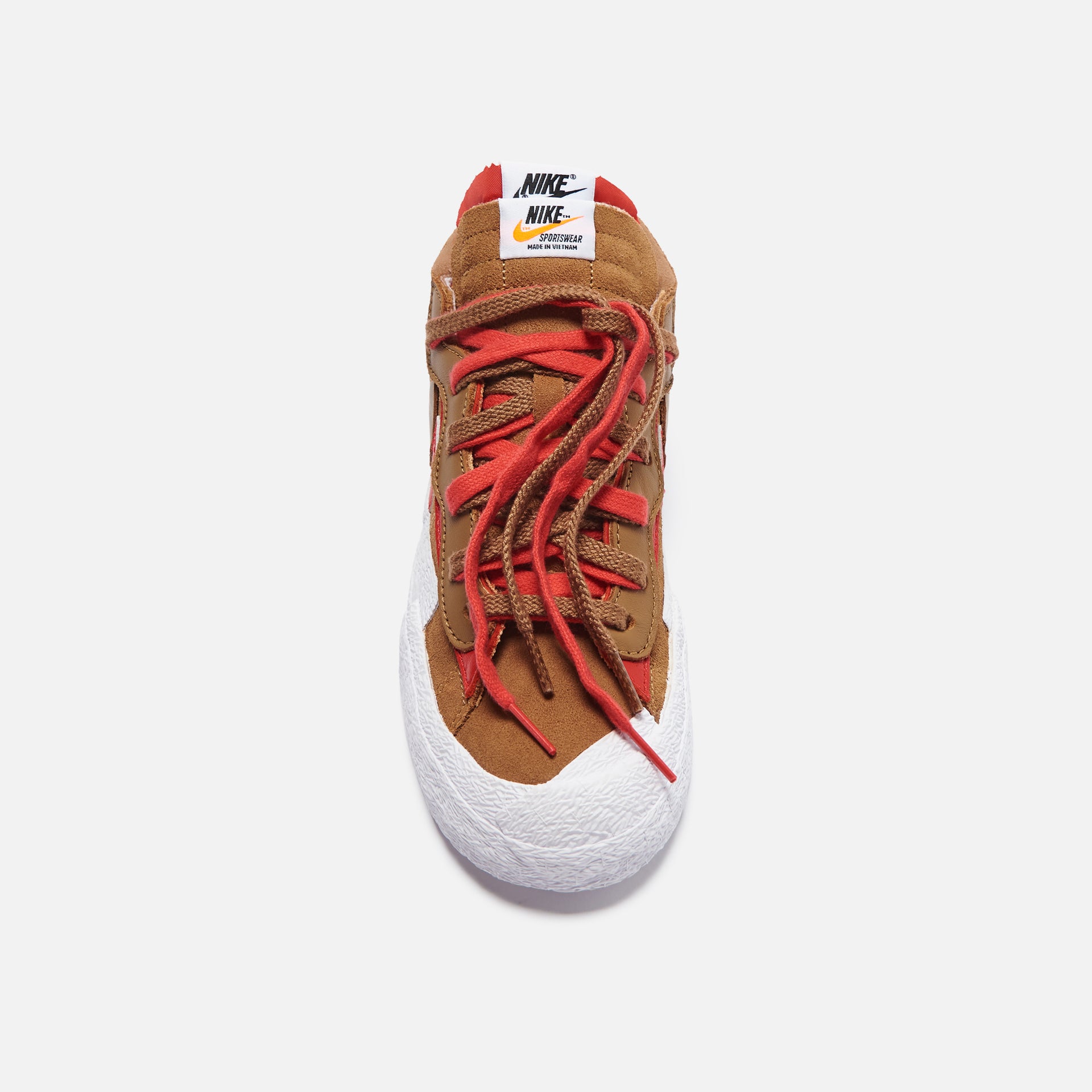 Nike x Sacai Blazer Low - Light British Tan / White / University Red