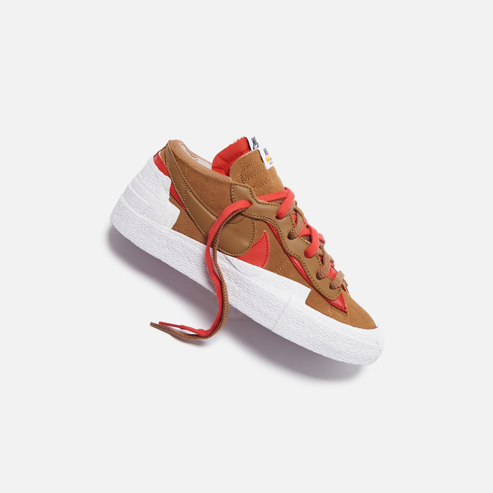 Nike x Sacai Blazer Low - Light British Tan / White / University Red