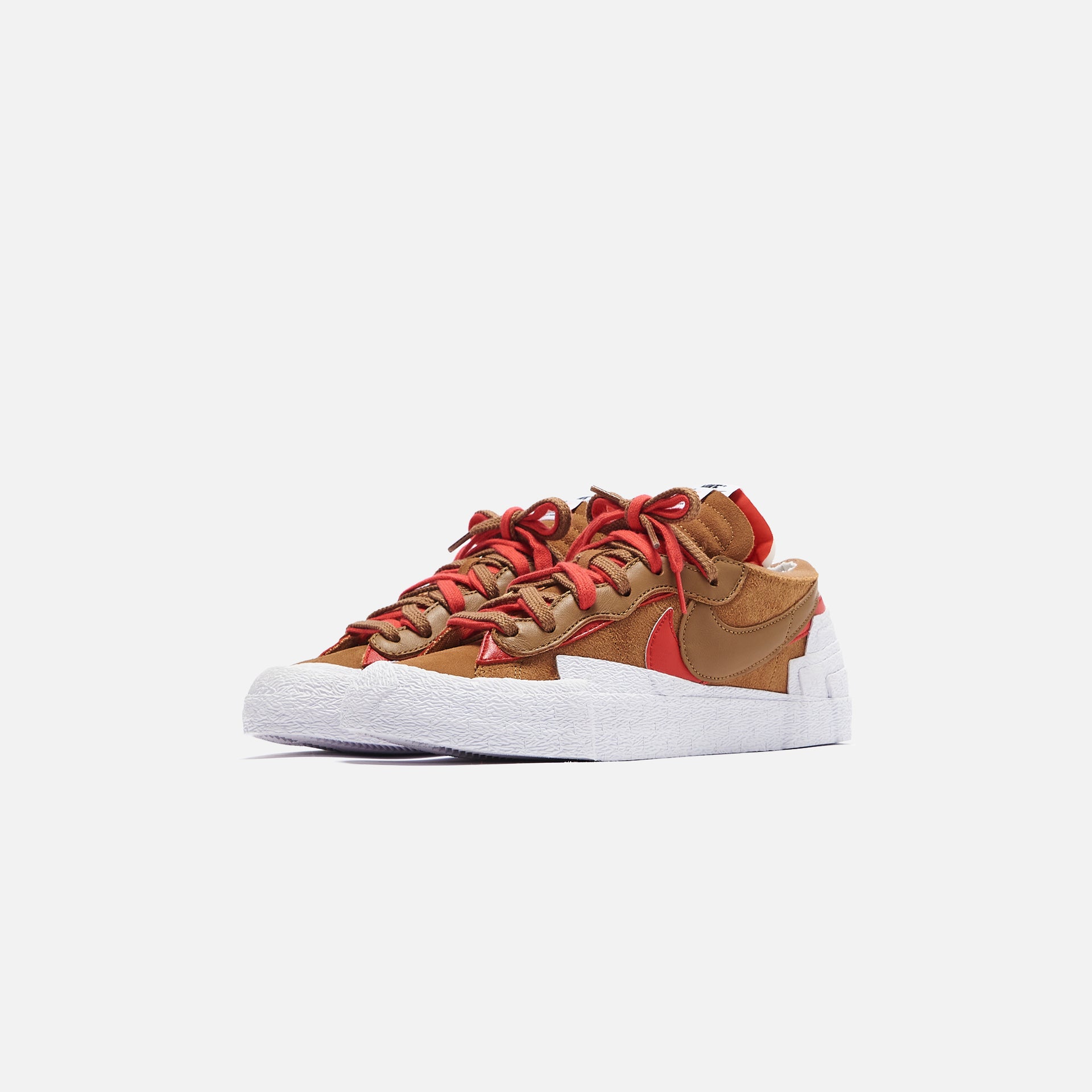 Nike x Sacai Blazer Low - Light British Tan / White / University Red