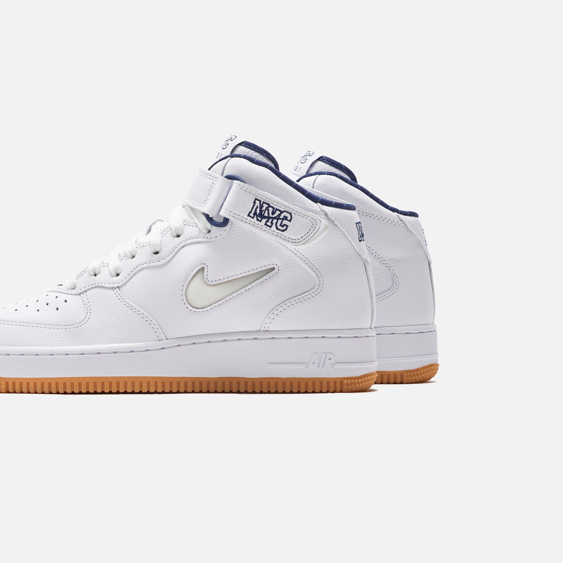 Nike Air Force 1 Mid NYC Pack - White / Midnight Navy / Gum Yellow