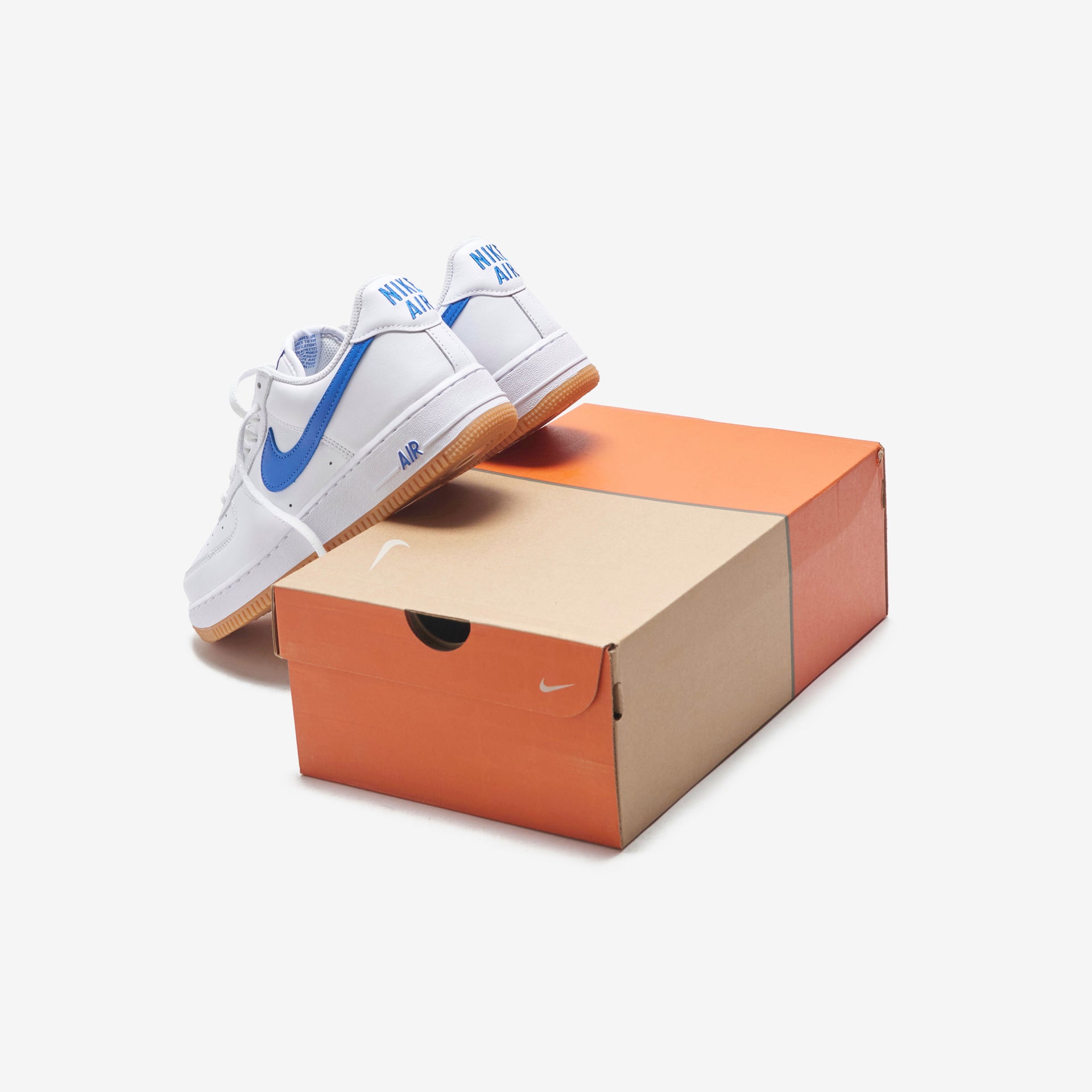 Nike Air Force 1 Low Retro - White / Royal Blue / Gum / Yellow