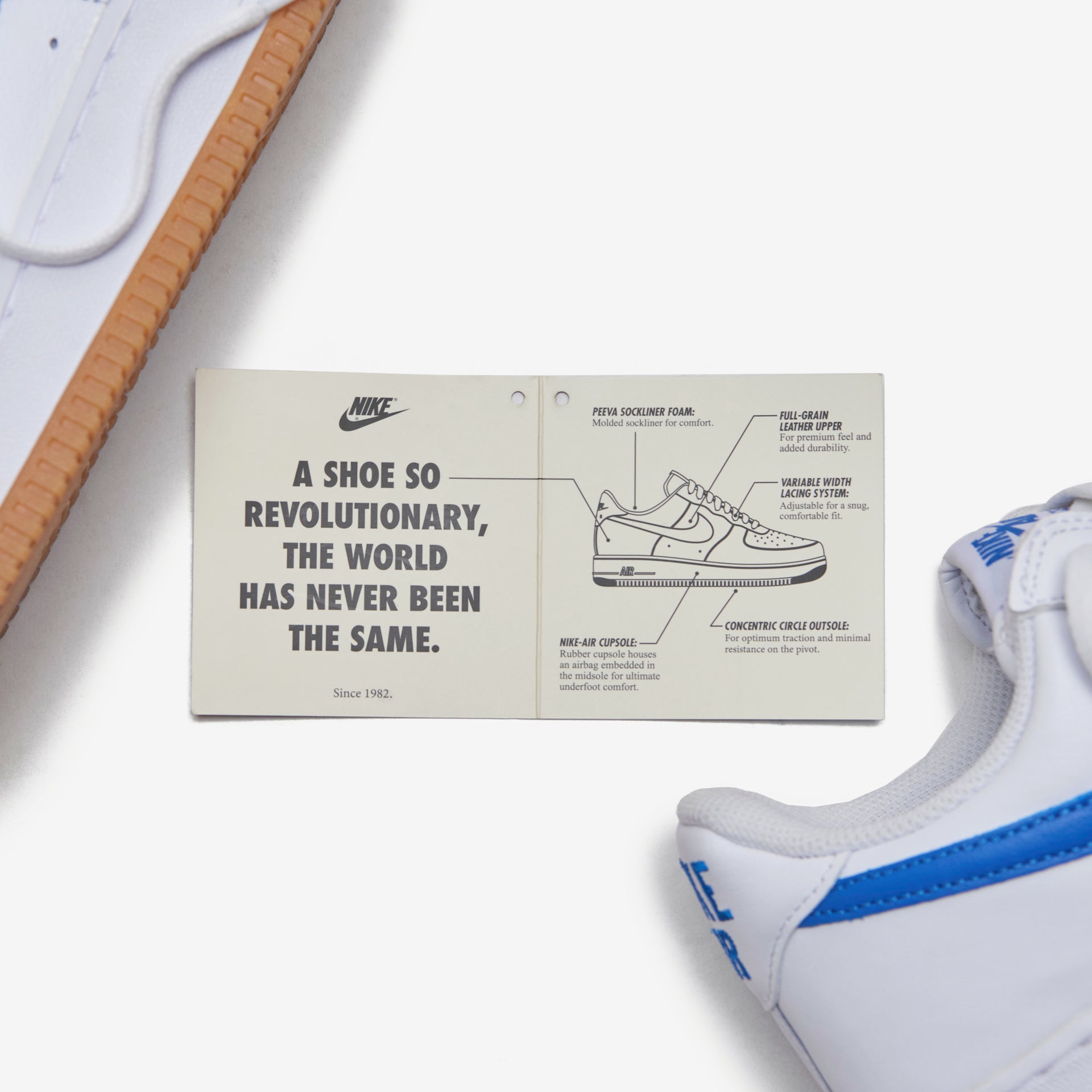 Nike Air Force 1 Low Retro - White / Royal Blue / Gum / Yellow