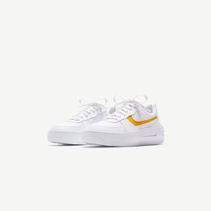 Nike Wmns Air Force 1 PLT.AF.ORM - White / Yellow Ochre / Summit White