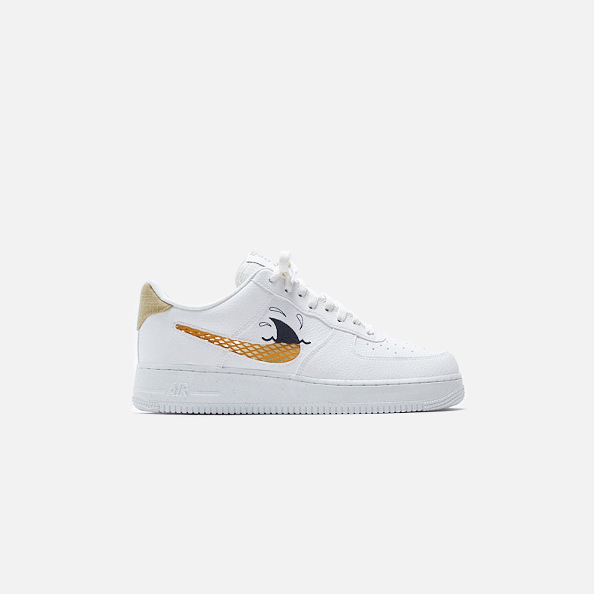 Air force ones hot sale gold swoosh