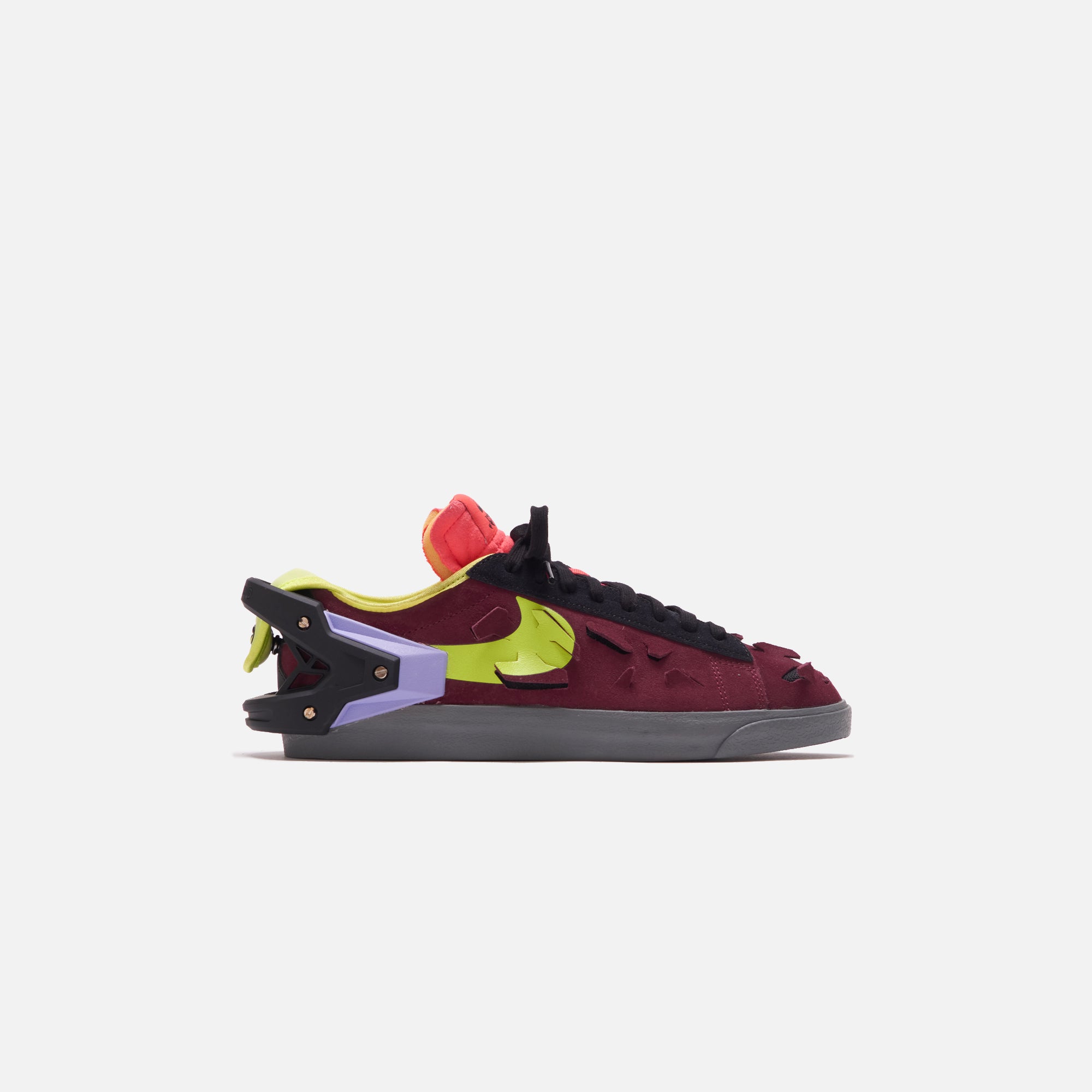 Nike x Acronym Blazer Low - Night Maroon / Lemon Venom