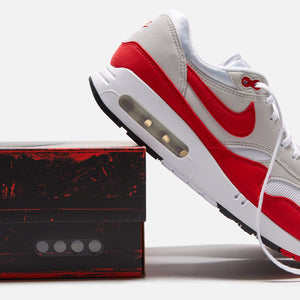 Nike Air Max 1 Sneakers in White and Red