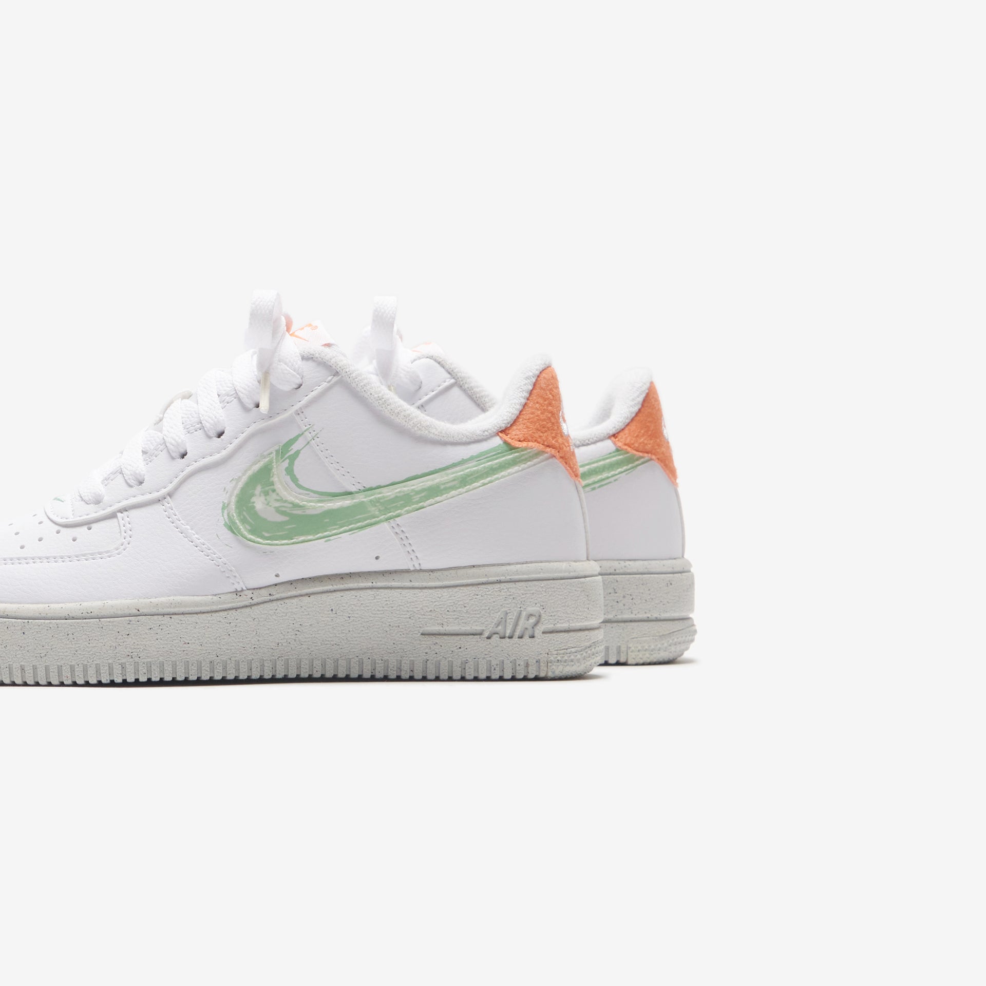 Nike Air Force 1 Crater - White / Orange Trance / Sail / Enamel Green