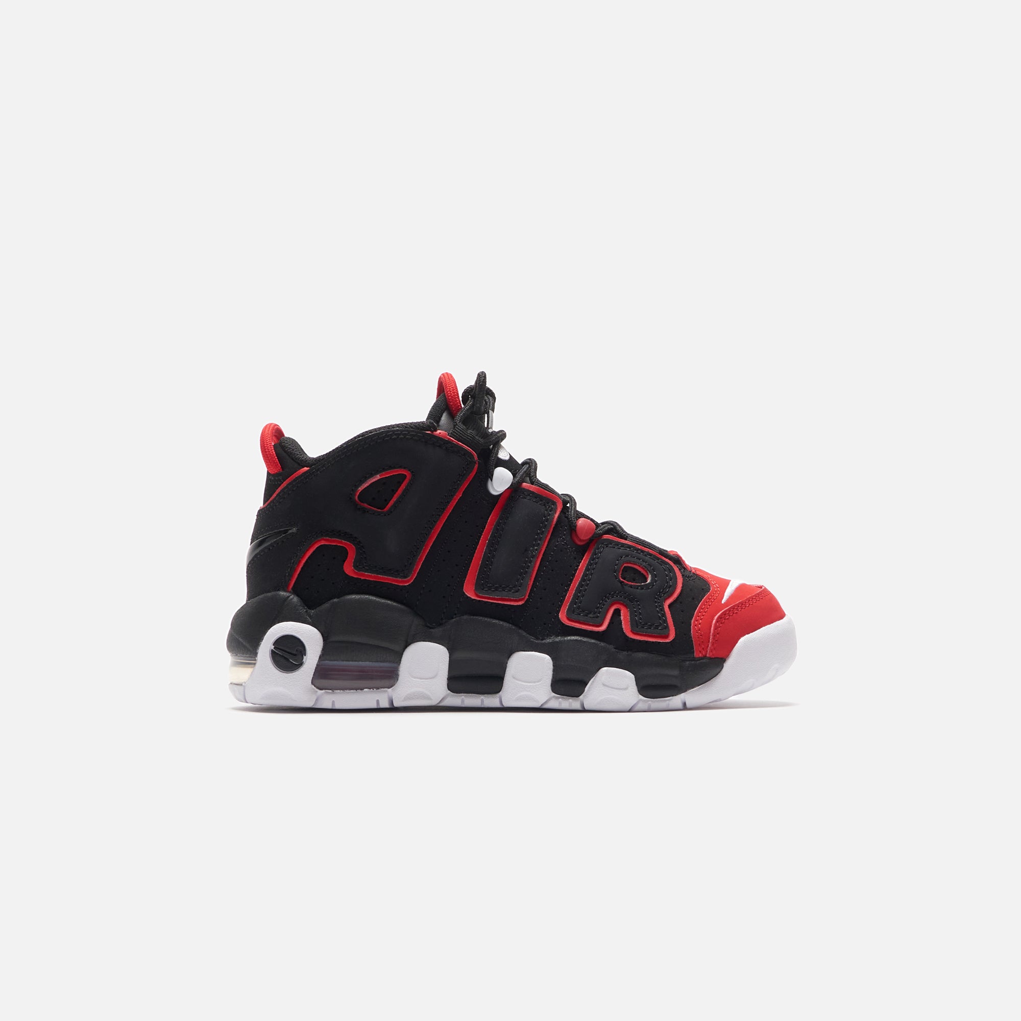 Nike Air More Uptempo `96 Black / White / University Red GS – Kith