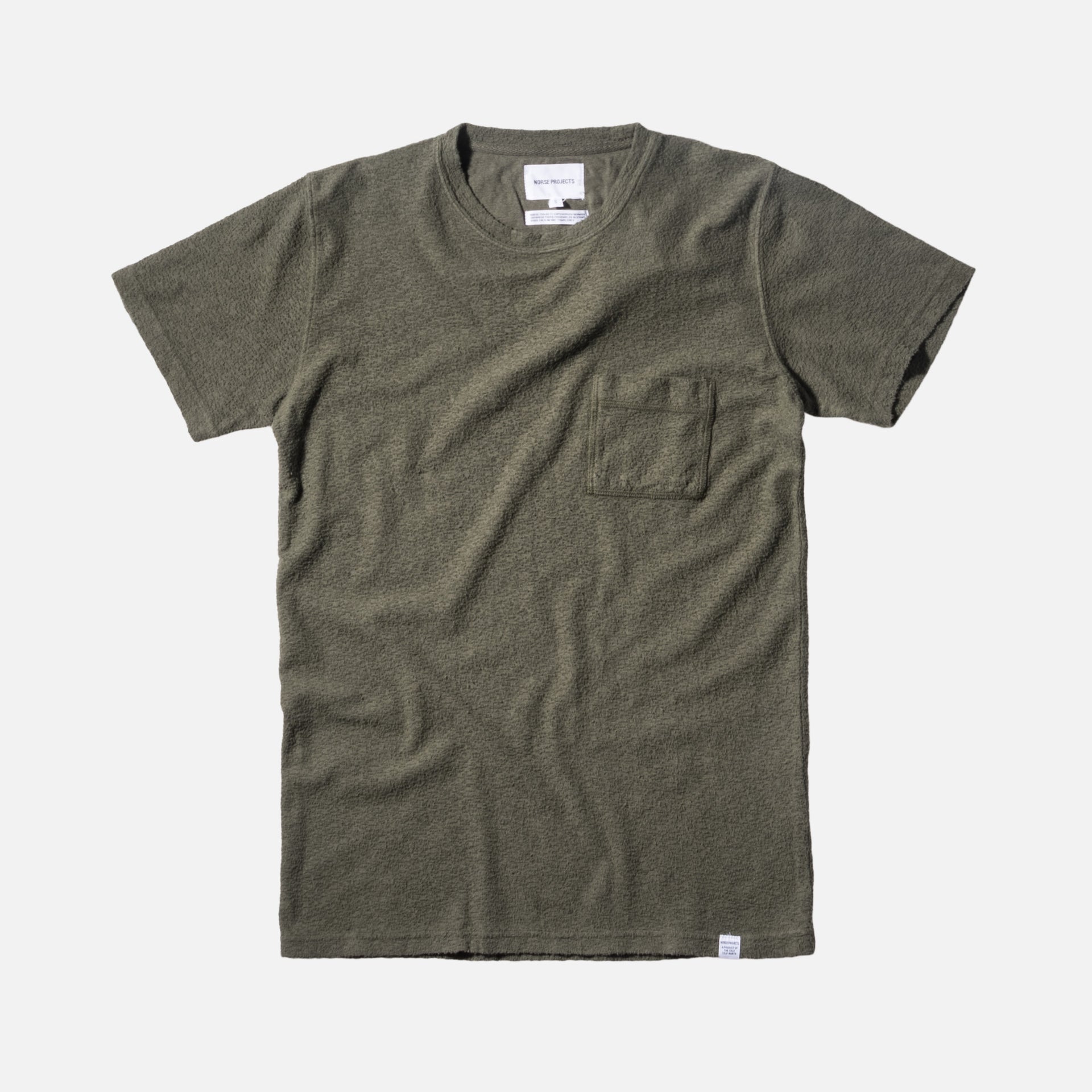 Norse Projects Niels Japanese Pocket Tee - Dried Olive