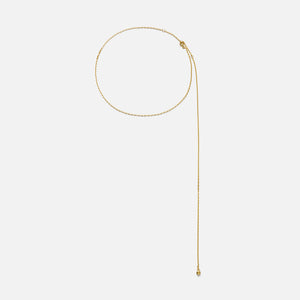 Numbering Lasso Necklace 18K Gold Plated Brass