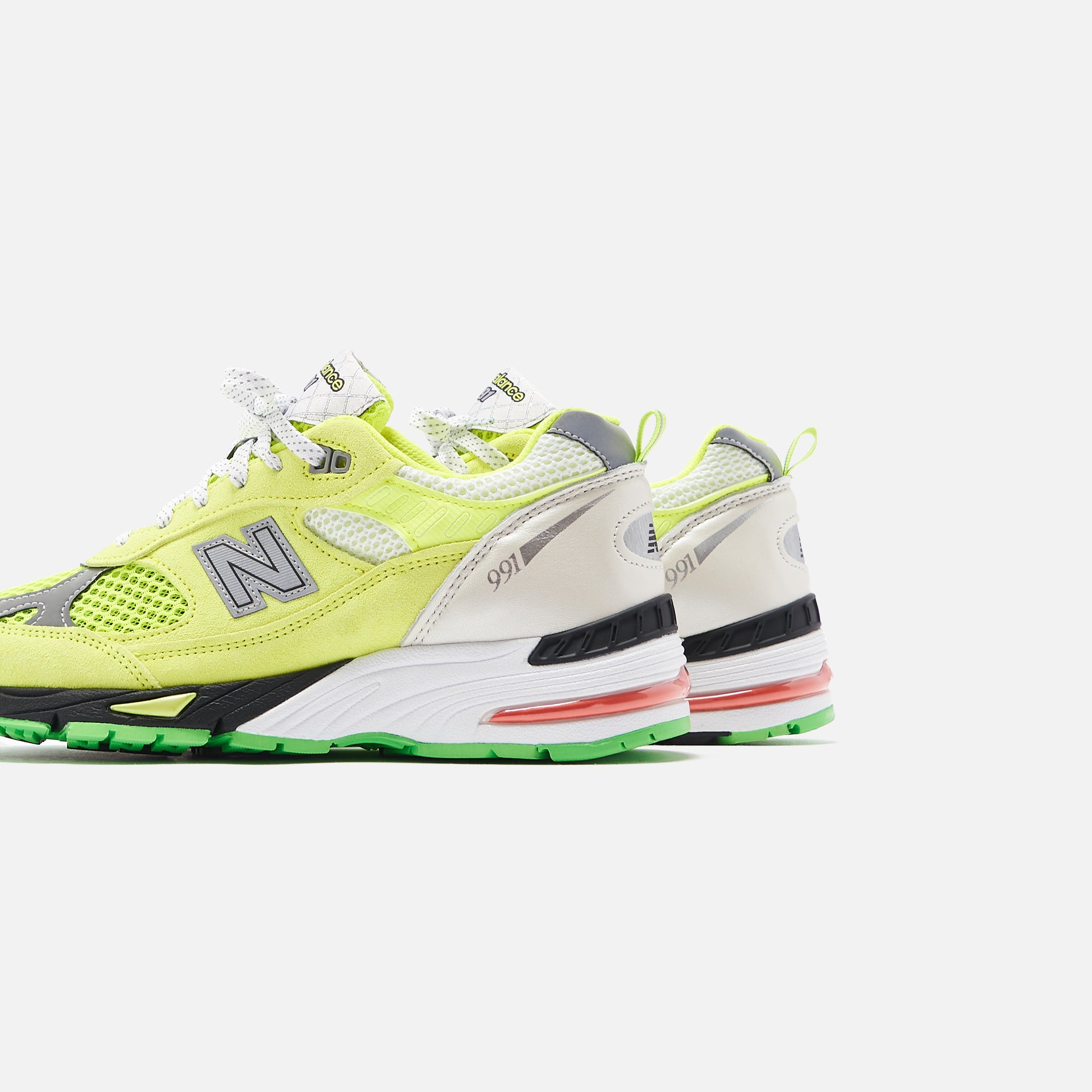 New Balance x Aries Arise WMNS Made in UK 991 - Neon Yellow / Silver / White