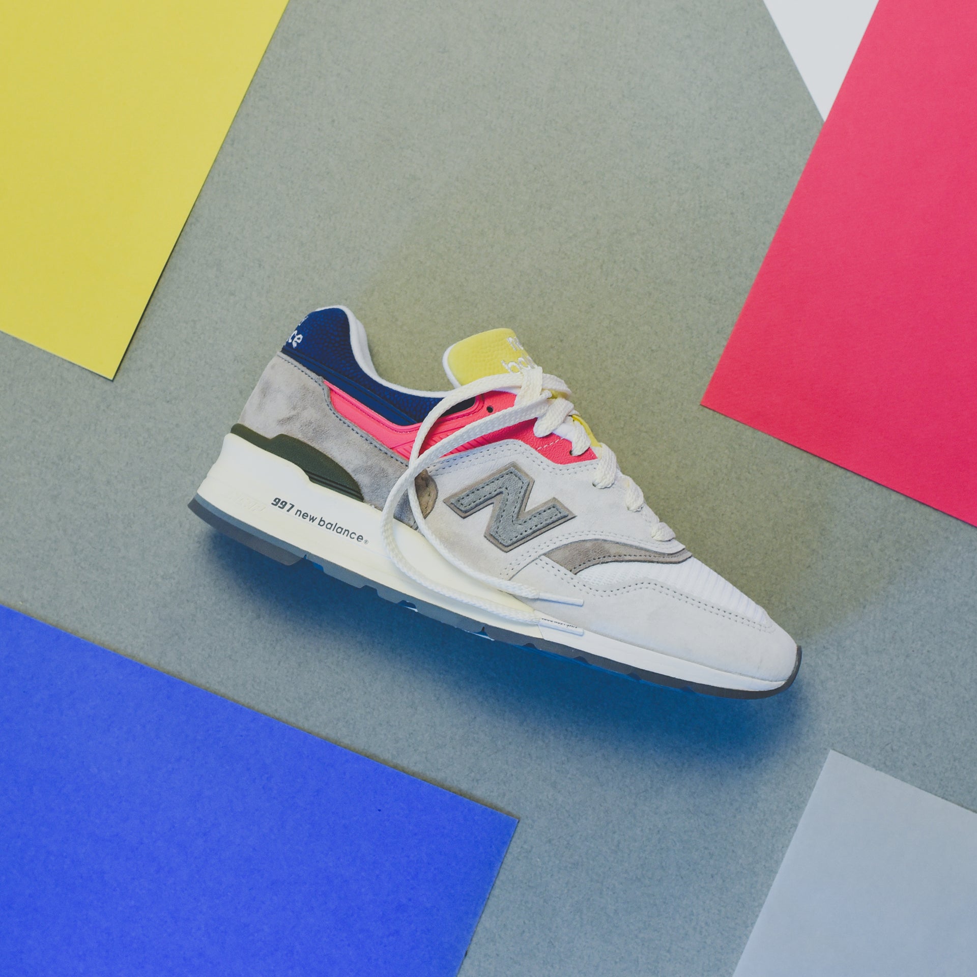 New Balance x Aimé Leon Dore 997 - Grey / Yellow / Navy