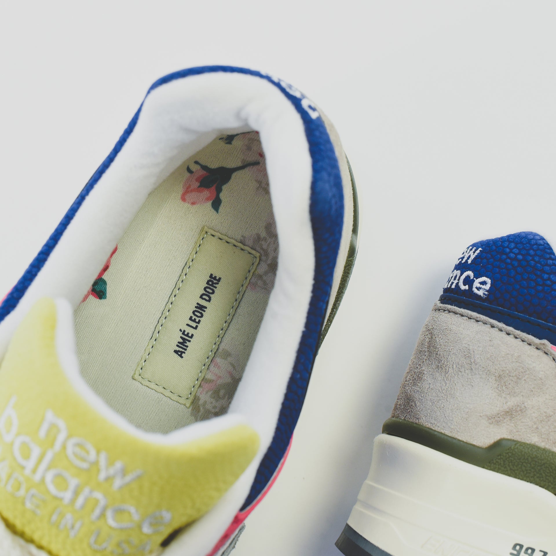 New Balance x Aimé Leon Dore 997 - Grey / Yellow / Navy