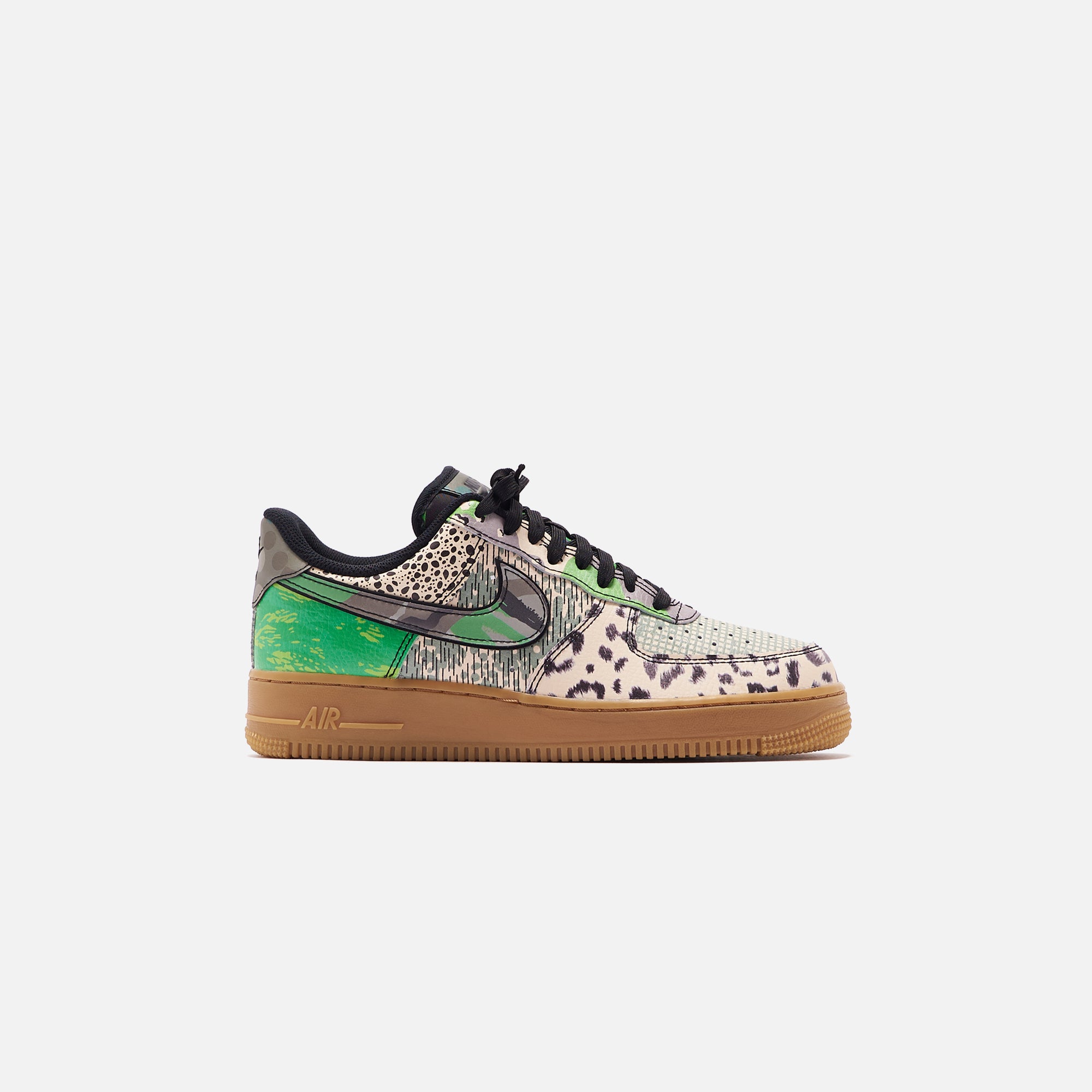 Nike air force 1 sale qs black/green spark/gum men's shoe