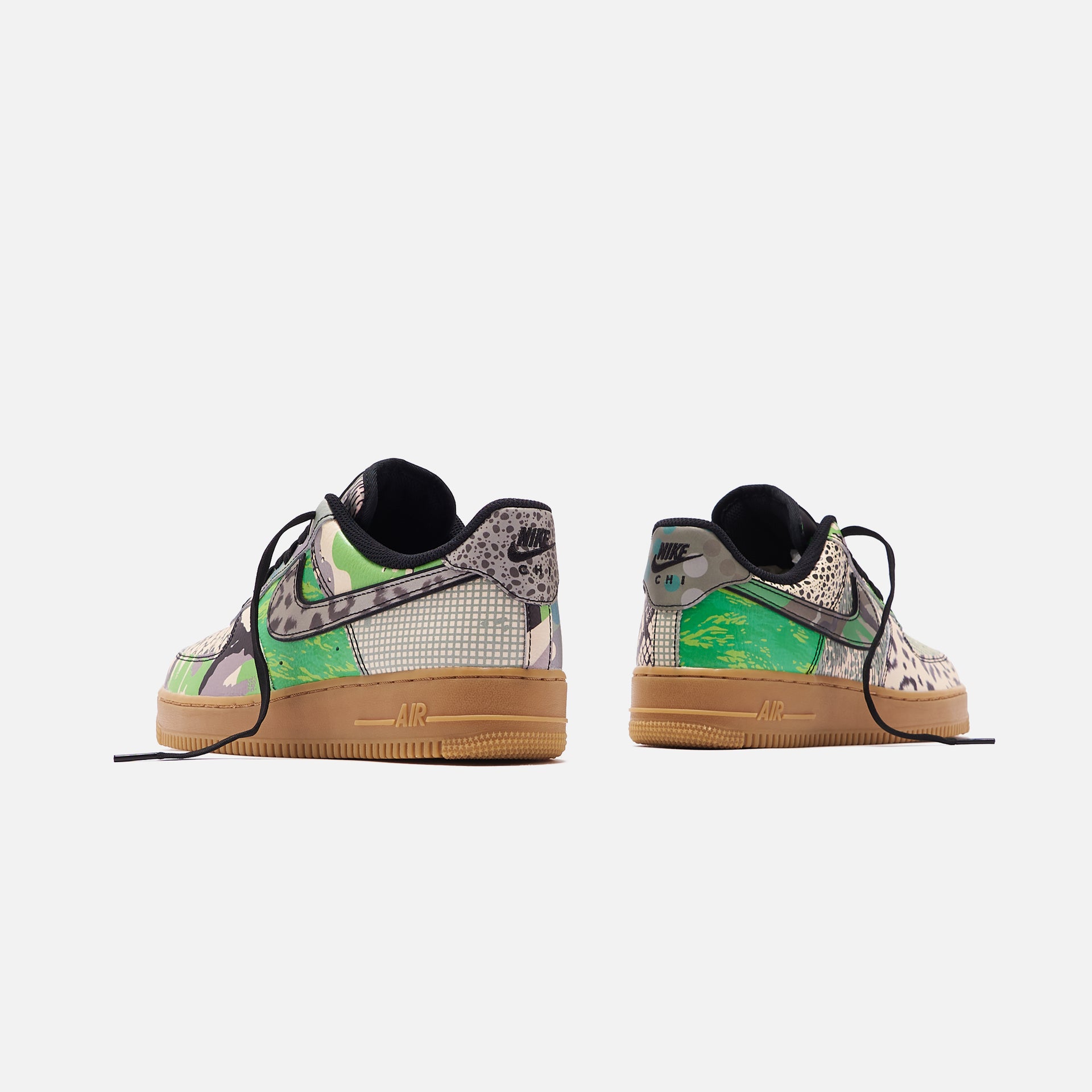 Nike Air Force 1 `07 QS - Black / Green Spark / Gum Light Brown