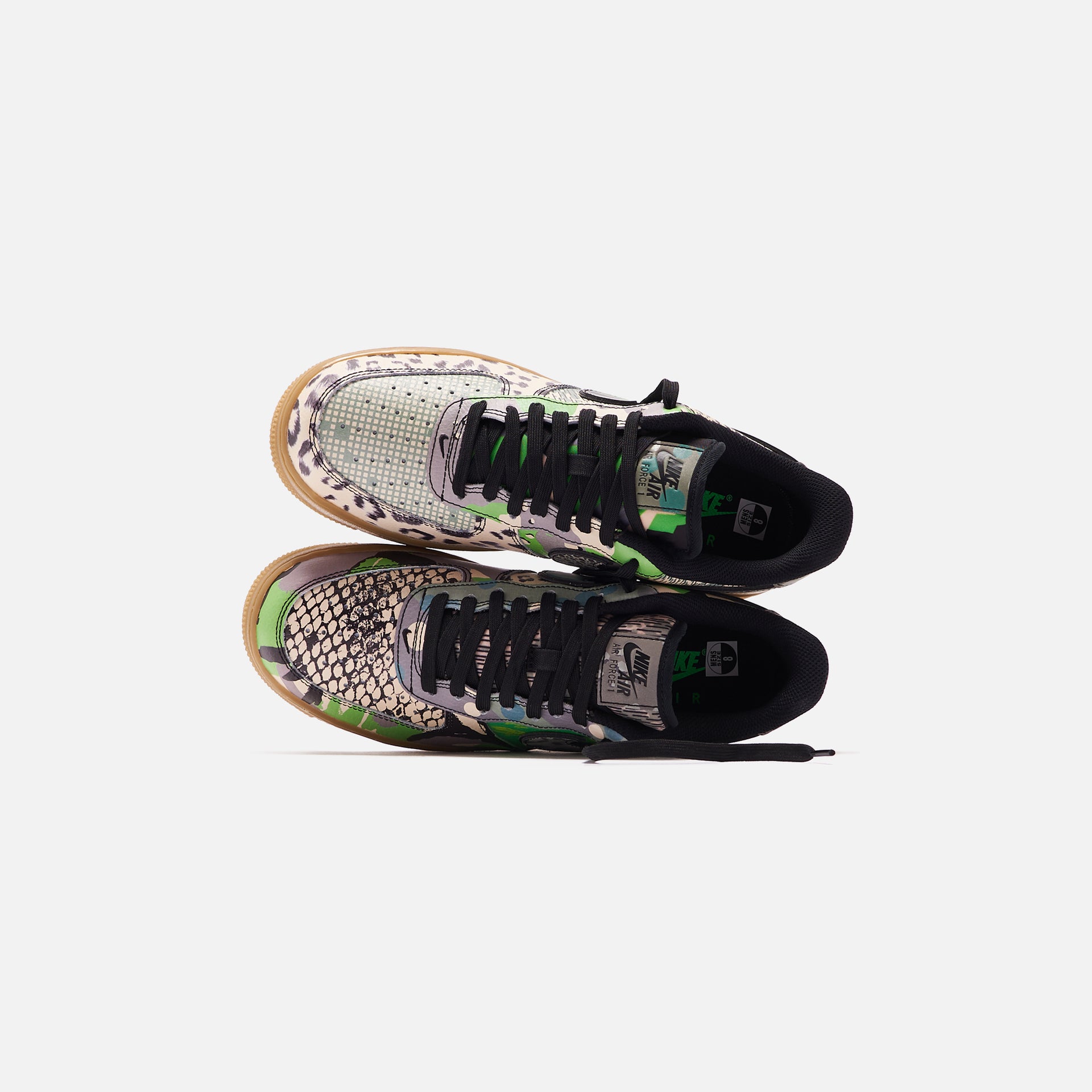 Nike Air Force 1 `07 QS - Black / Green Spark / Gum Light Brown