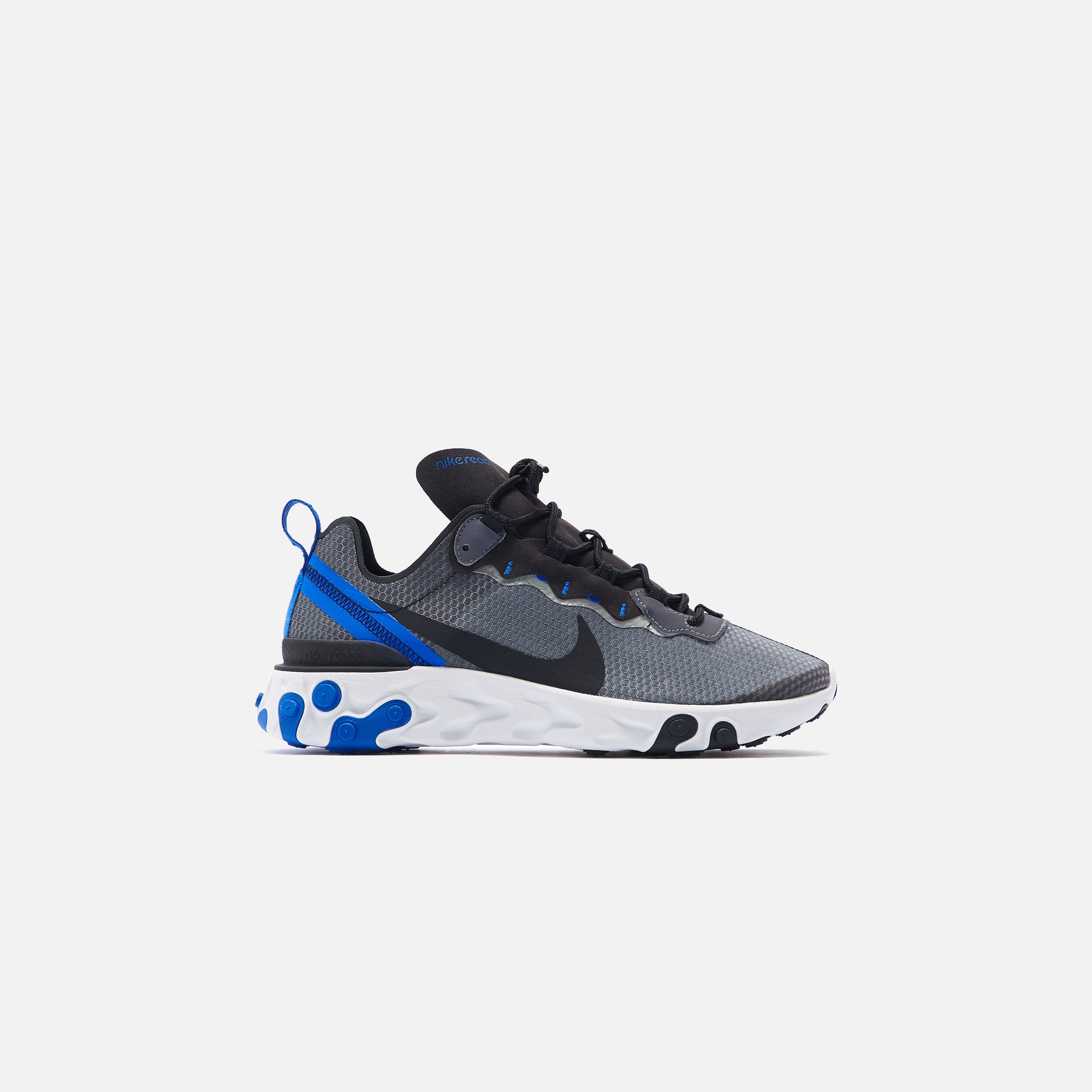 Nike react cheap black racer blue