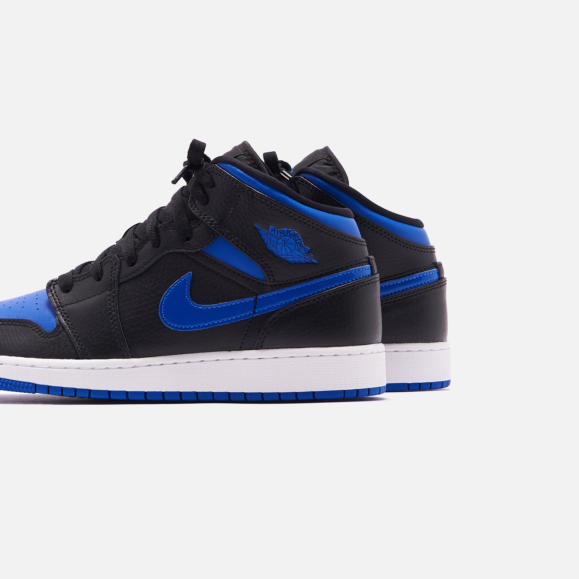 Nike GS Air Jordan 1 Mid - Black / Hyper Royal / White
