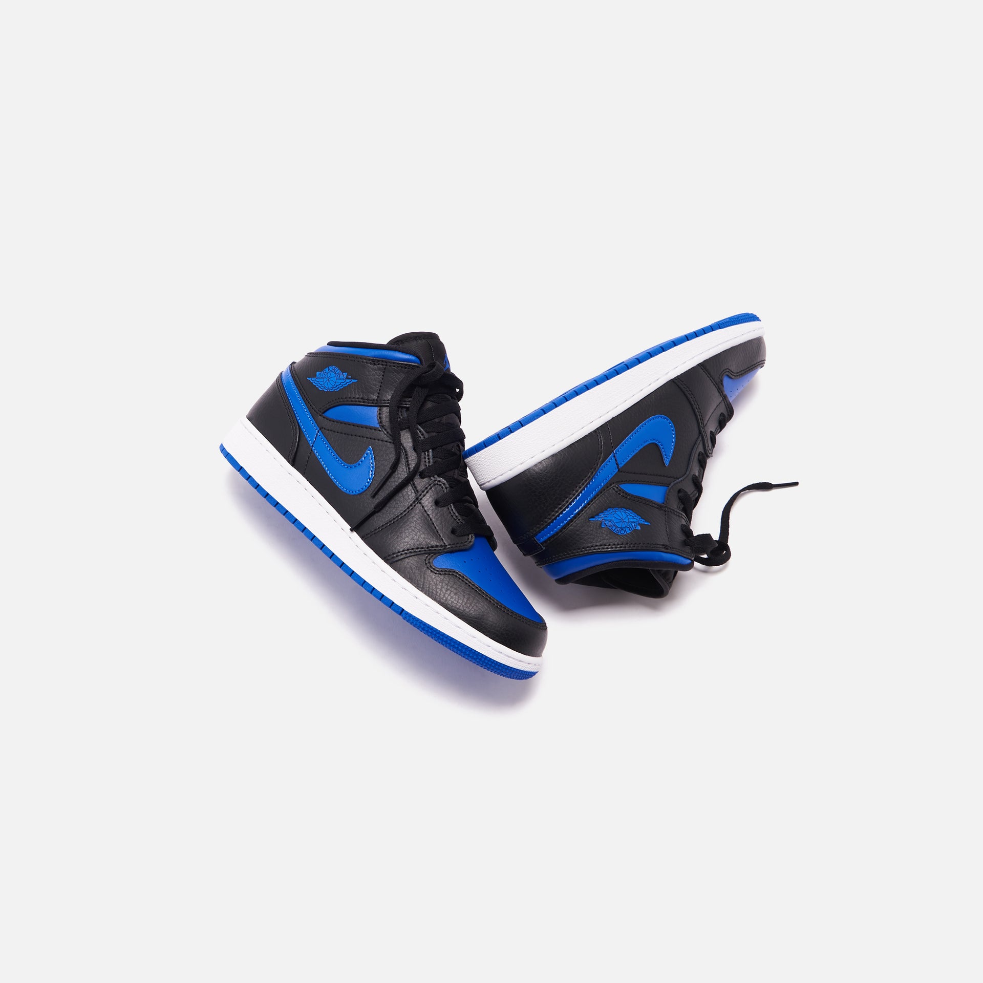 Nike GS Air Jordan 1 Mid - Black / Hyper Royal / White