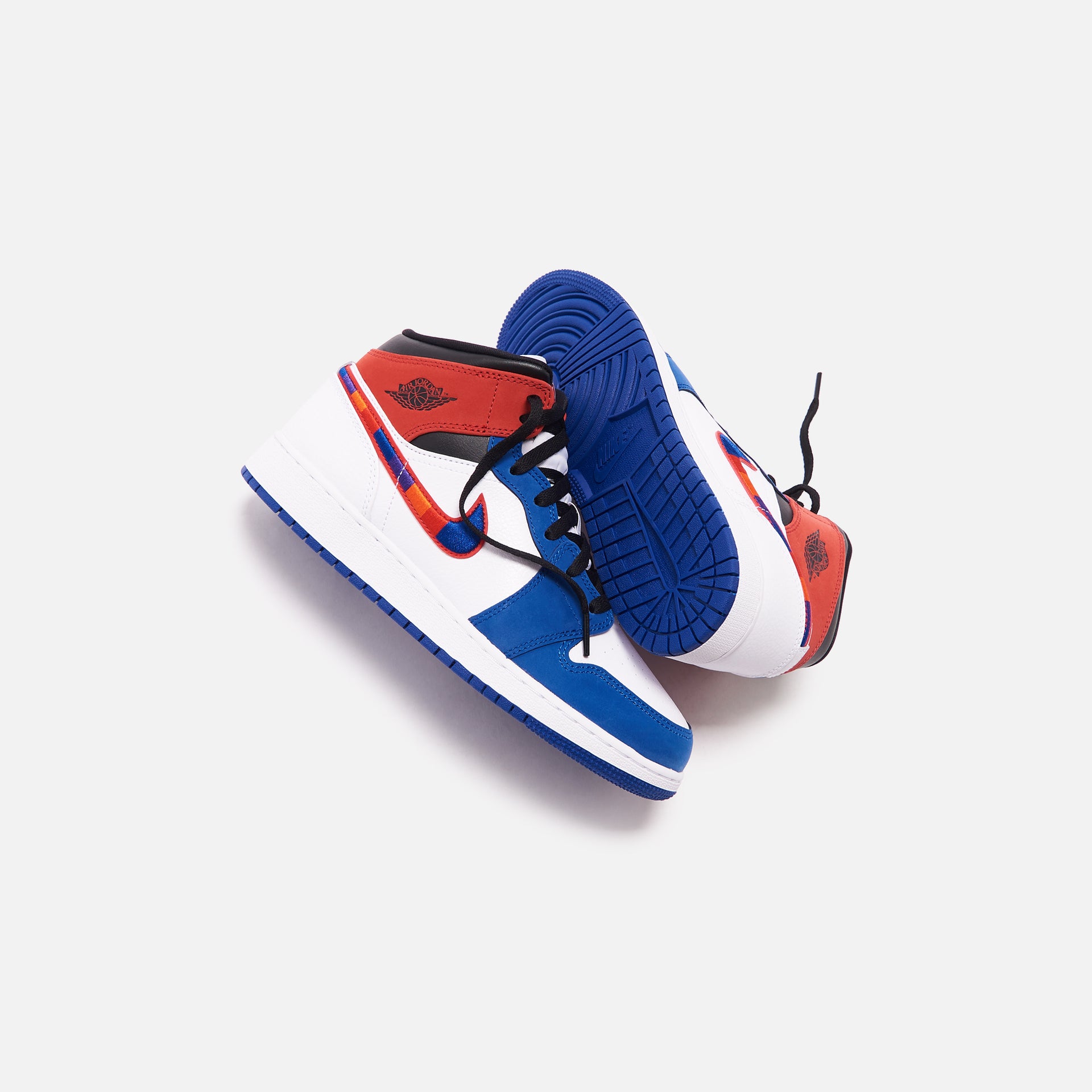 Nike Grade School Air Jordan 1 Mid SE - White / University Red / Rush Blue / Black