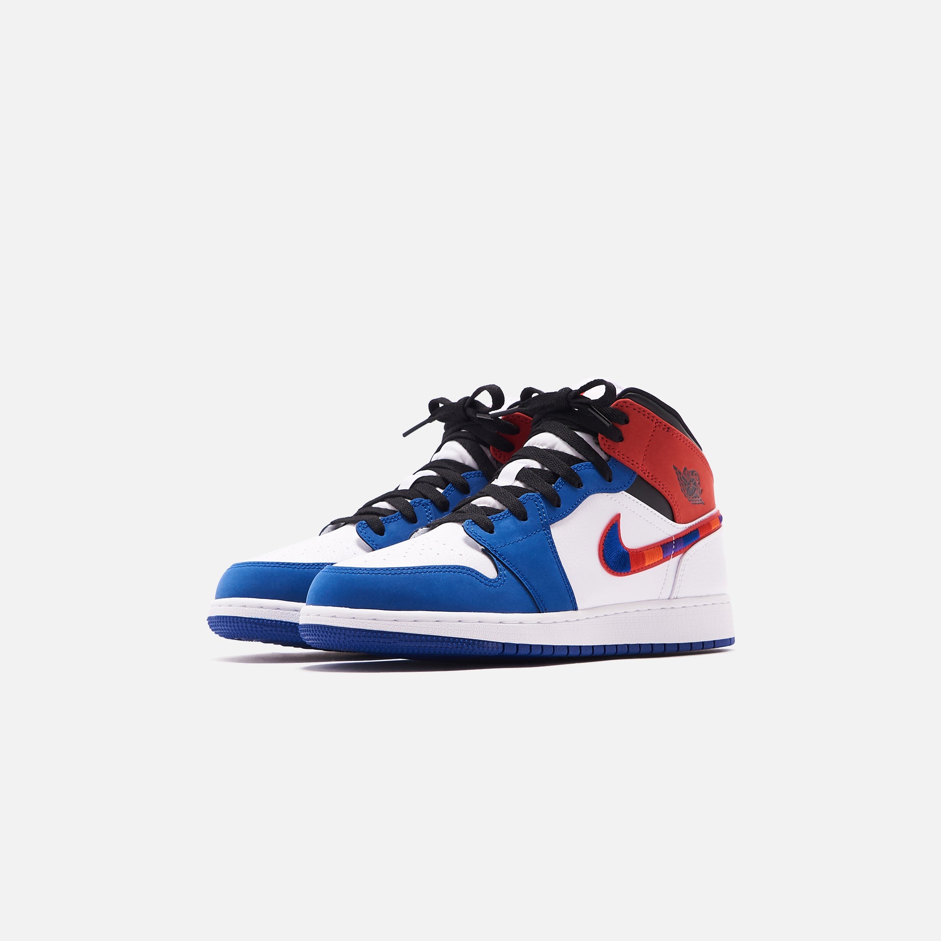 Nike Grade School Air Jordan 1 Mid SE - White / University Red / Rush Blue / Black