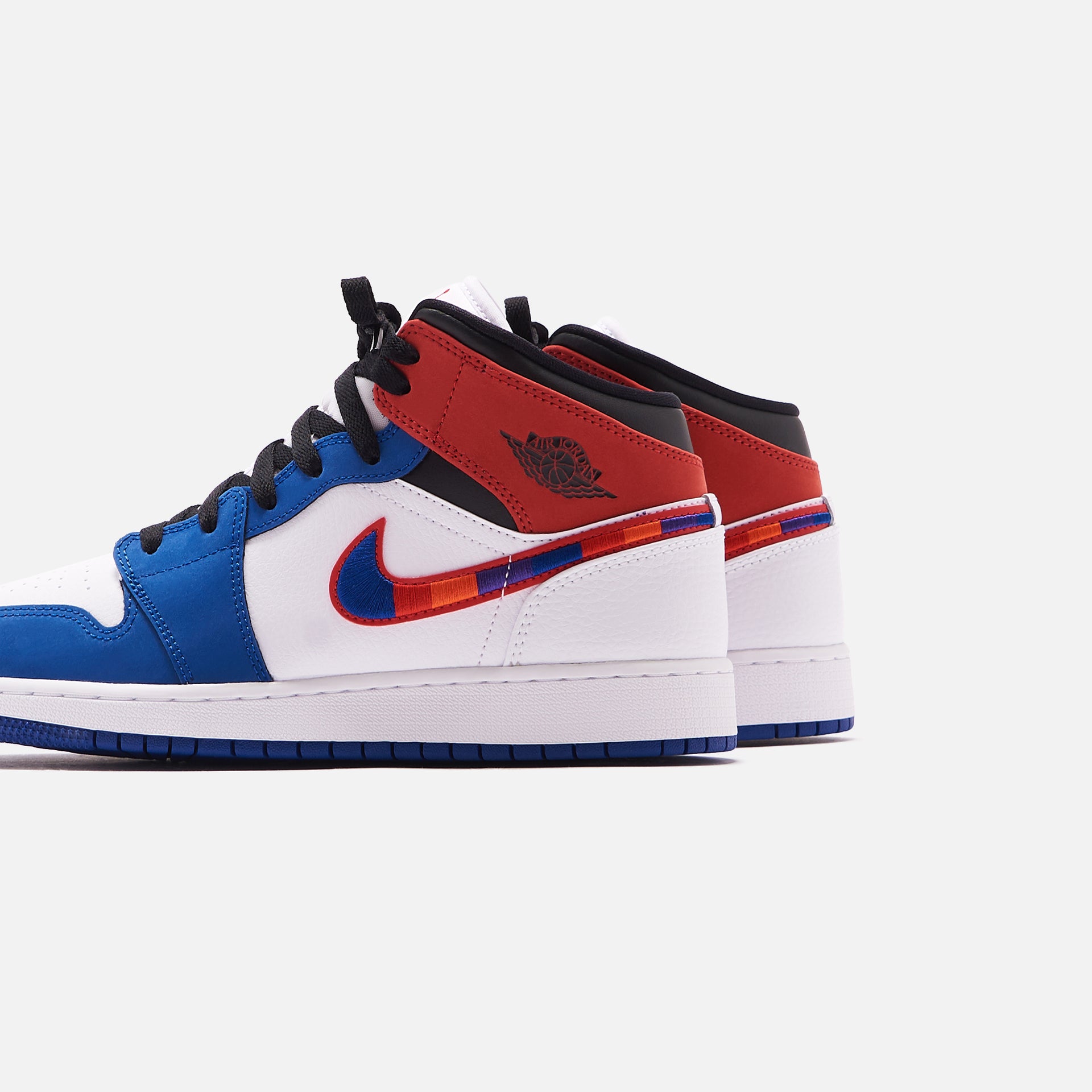Nike Grade School Air Jordan 1 Mid SE - White / University Red / Rush Blue / Black