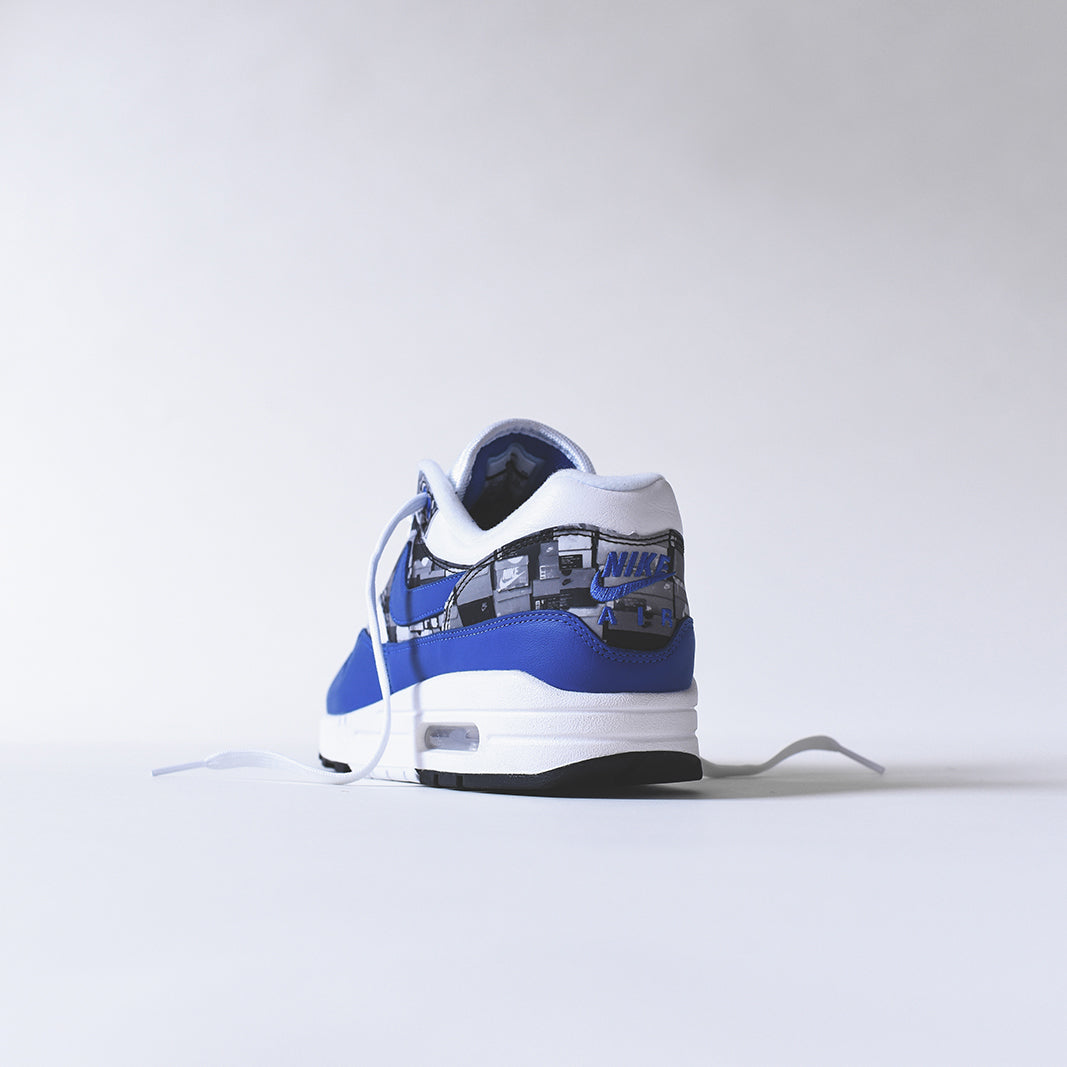 Nike x atmos Air Max 1 Print - White / Game Royal / Neutral Grey