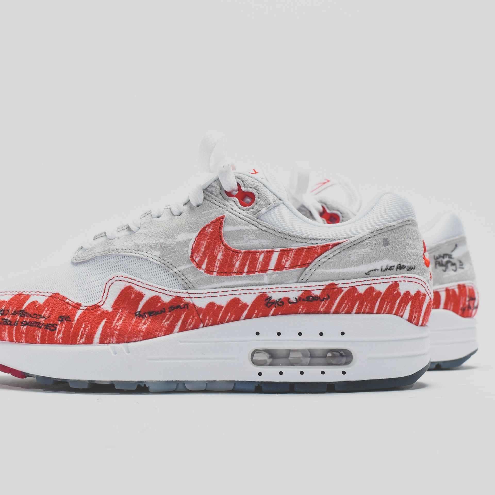 Nike Air Max 1 Sketch to Self - White / University Red / Neutral Grey