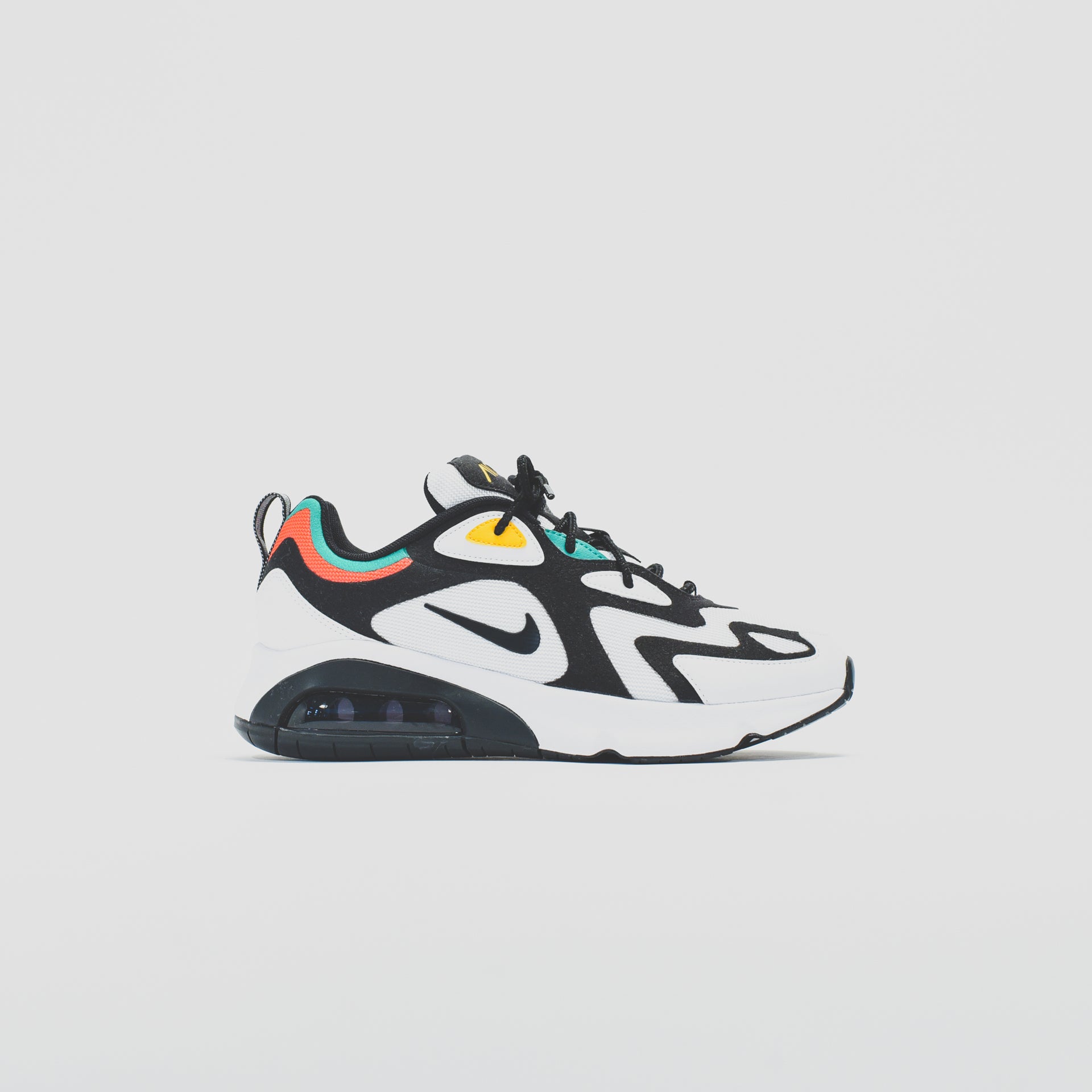 Nike Air Max 200 - White / Black / Bright Crimson / University Gold / Lucid Green