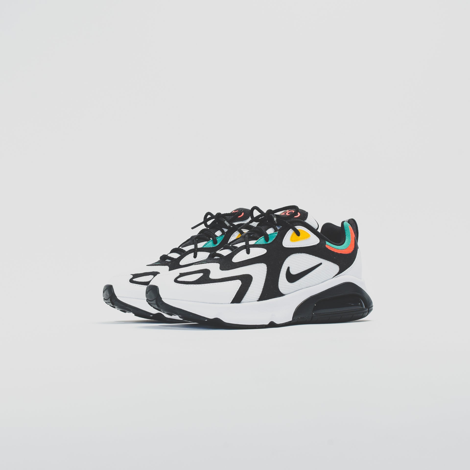 Nike Air Max 200 - White / Black / Bright Crimson / University Gold / Lucid Green