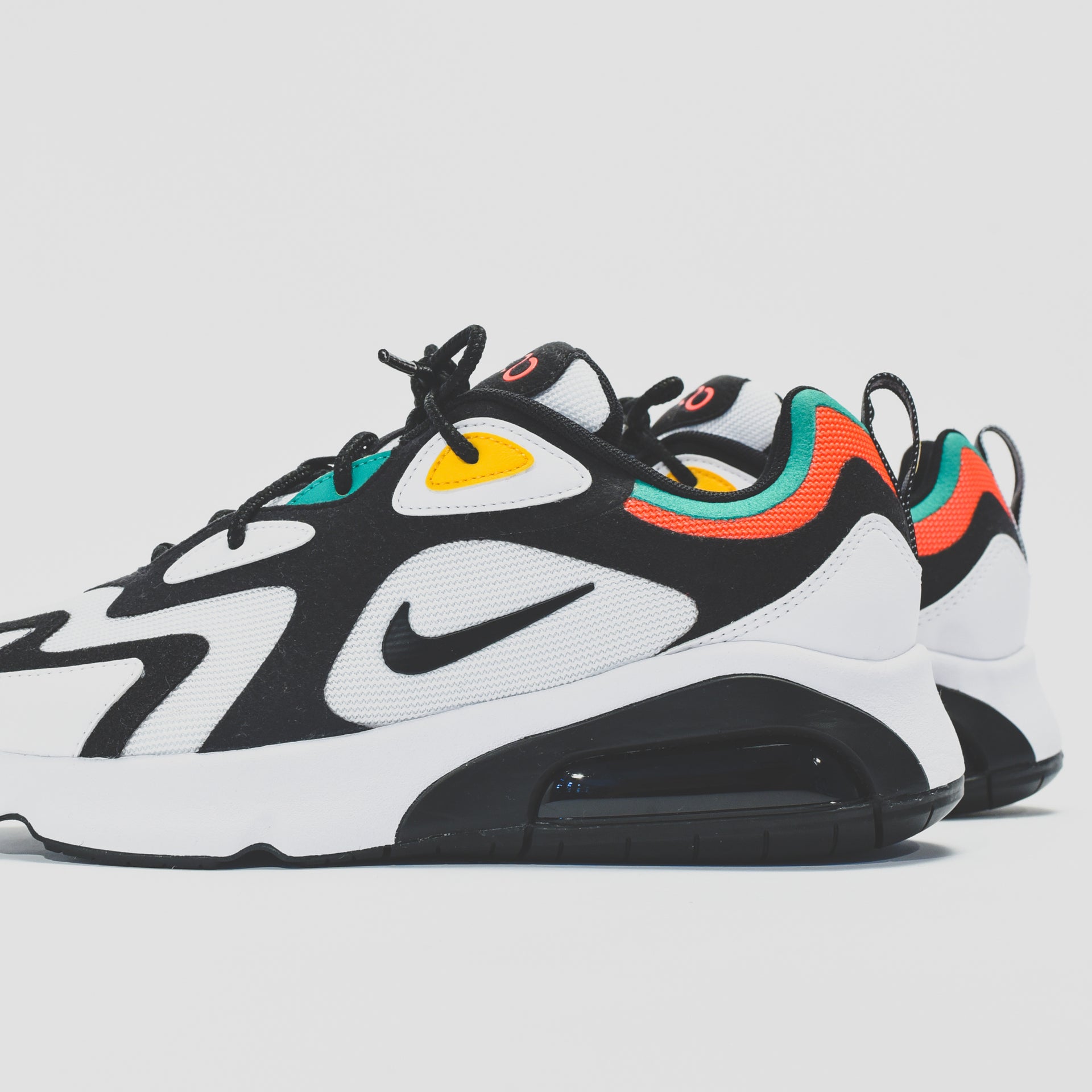 Nike Air Max 200 - White / Black / Bright Crimson / University Gold / Lucid Green