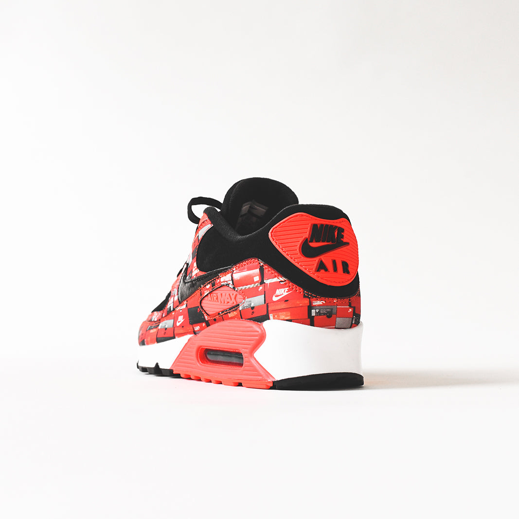 Nike x atmos Air Max 90 Print - Black / Bright Crimson