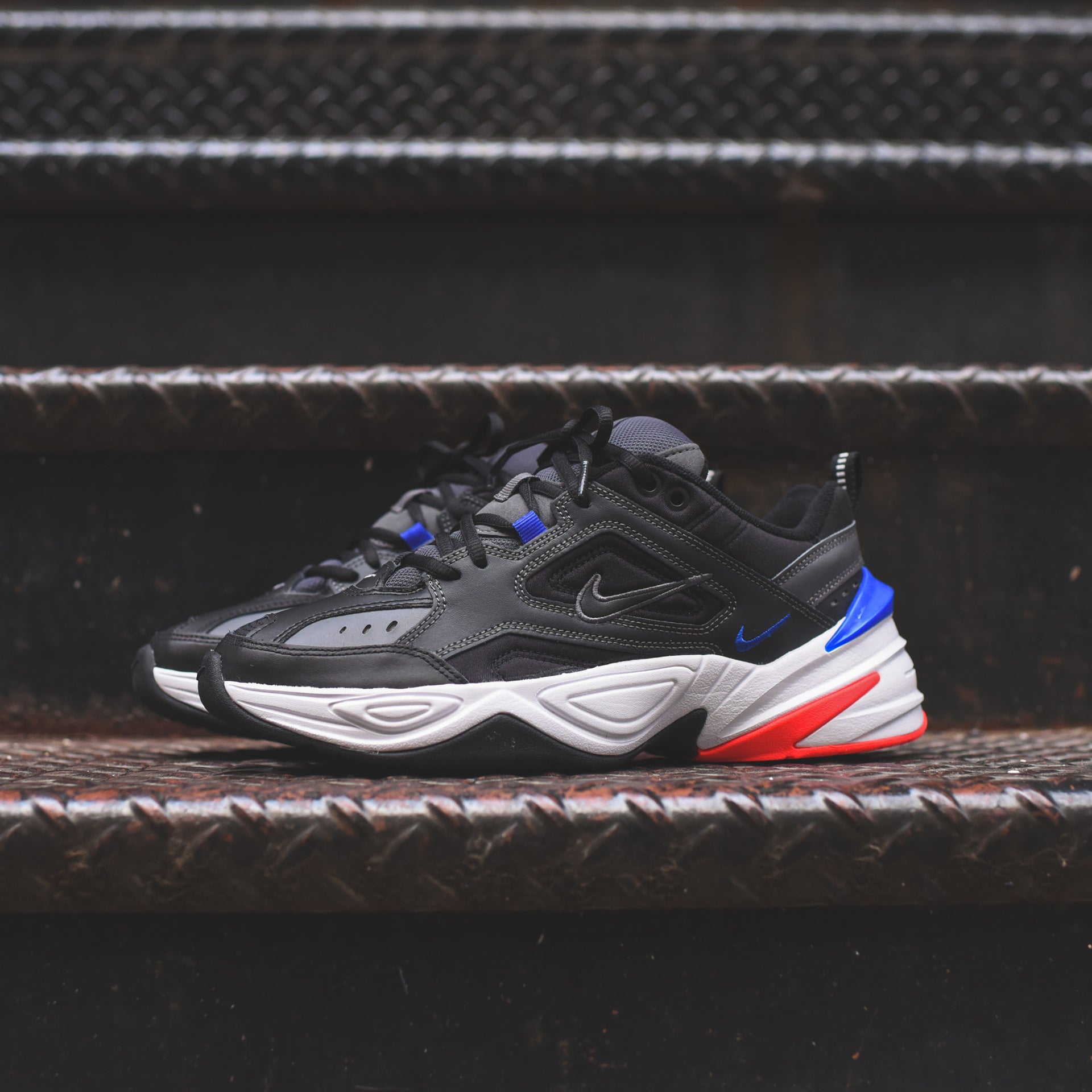 Nike M2K Tekno - Dark Grey / Black / Baroque Brown / Racer Blue