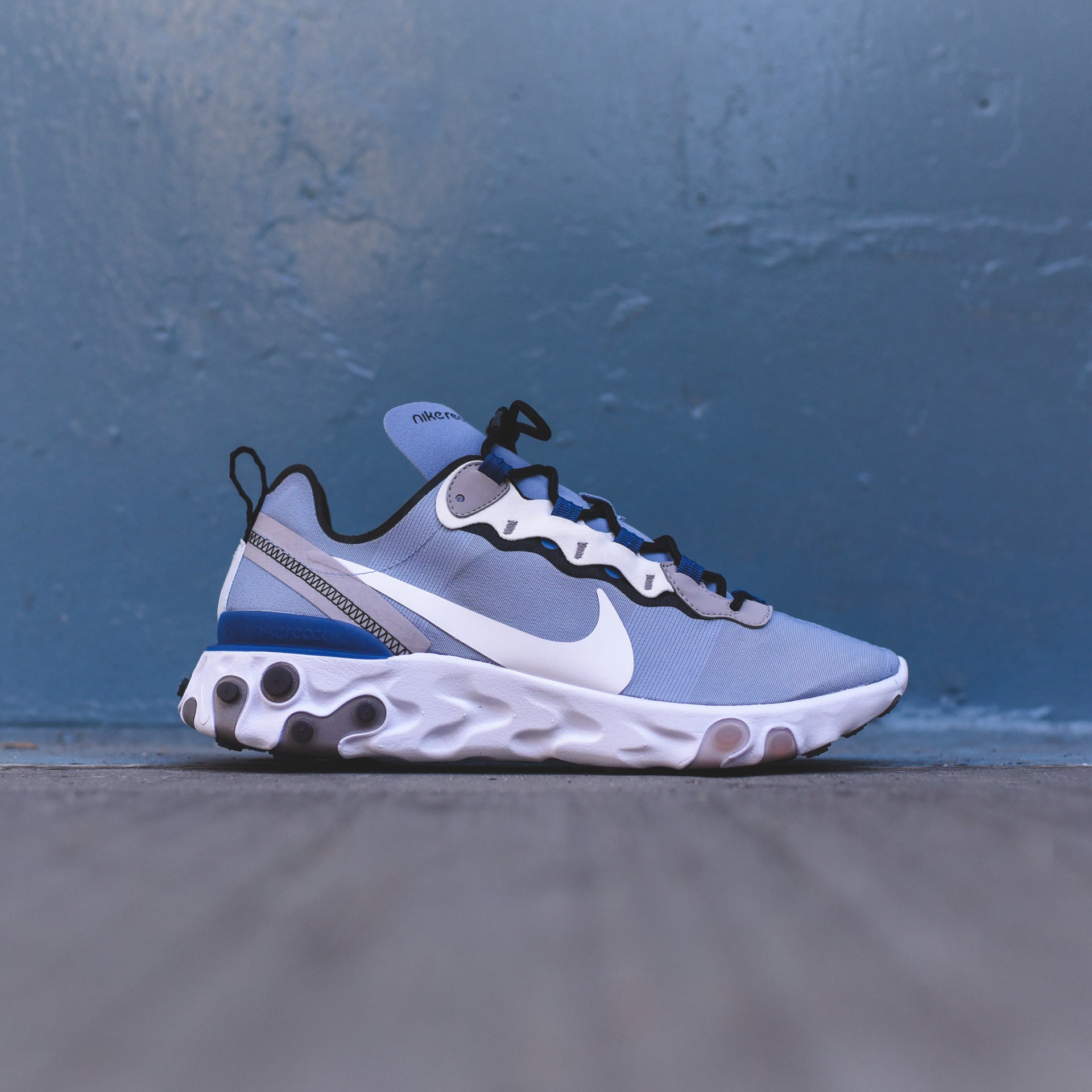 Nike React Element 55 - Indigo Fog / White / Mystic Navy