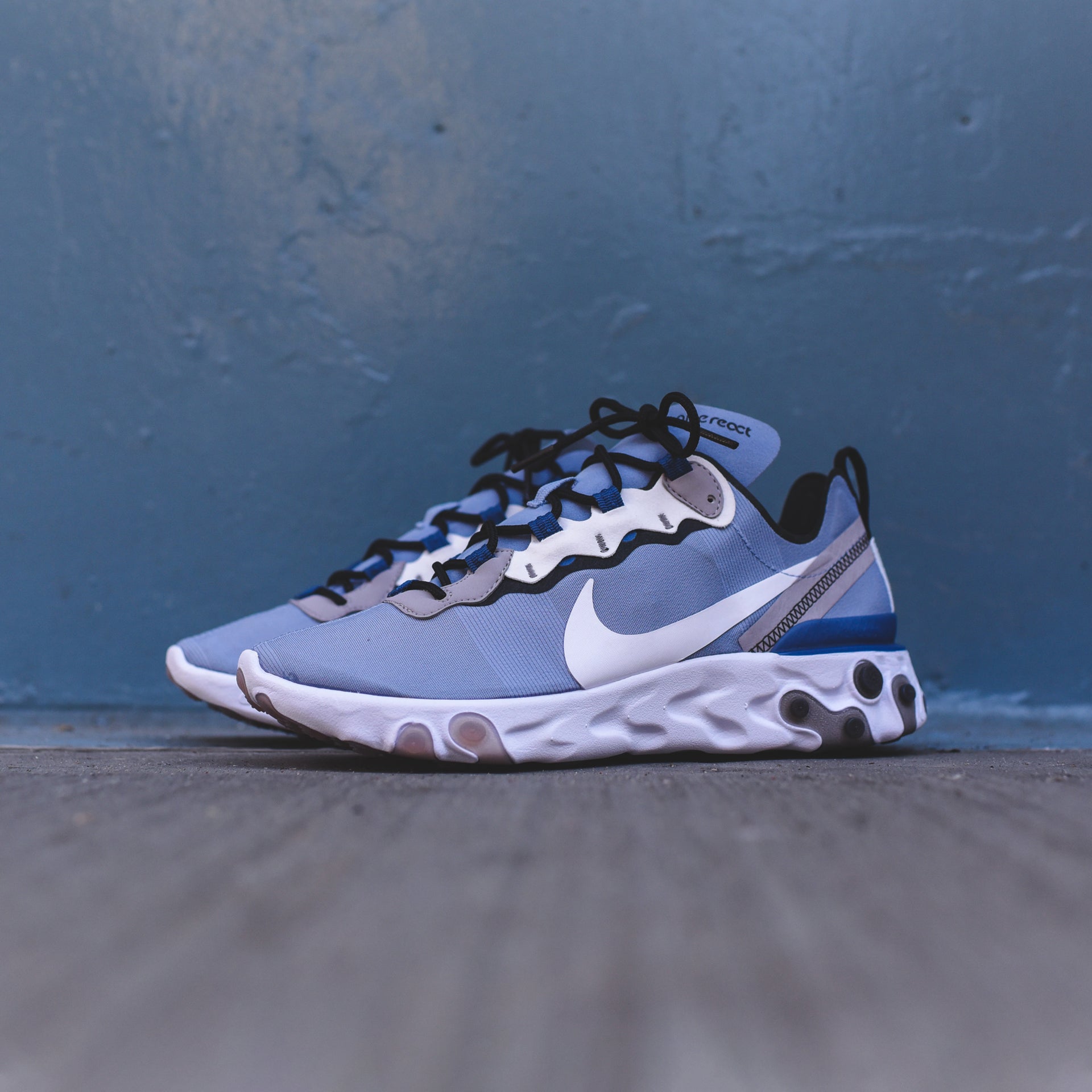 Nike React Element 55 - Indigo Fog / White / Mystic Navy