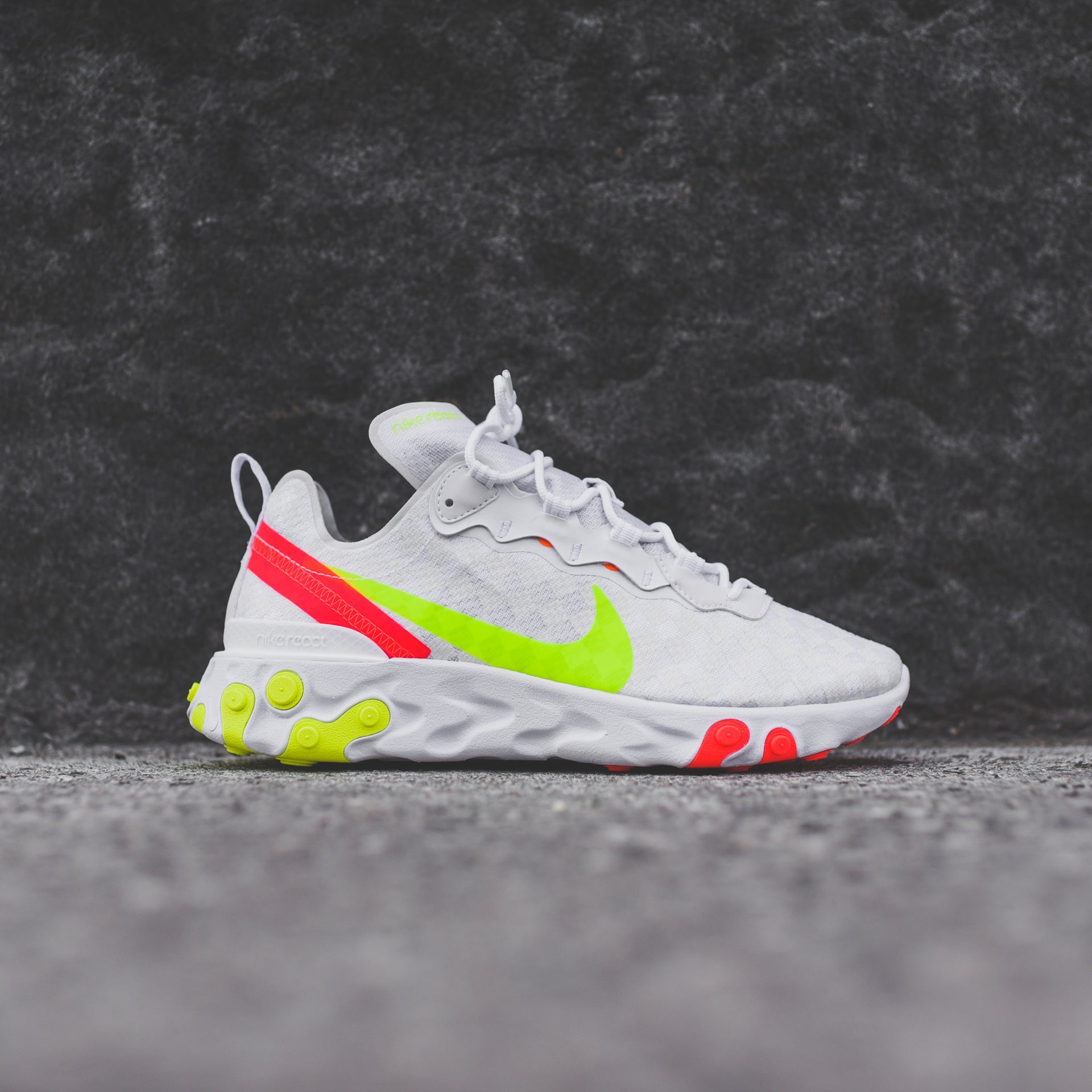 Nike React Element 55 - White / Red / Volt